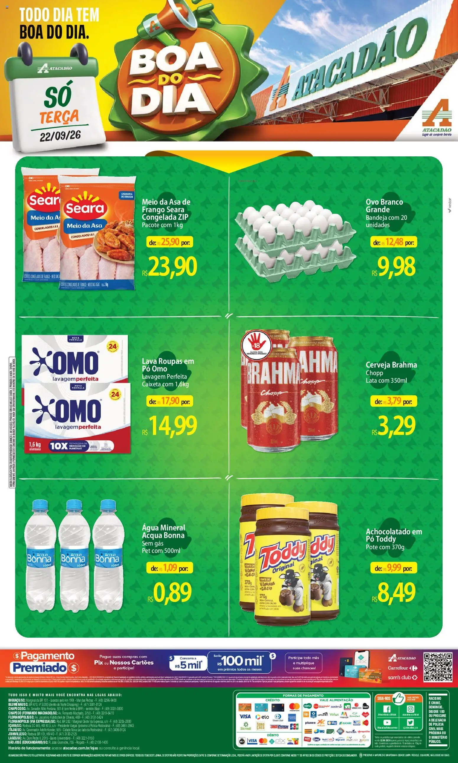Pré-Visualização do folheto "Atacadão ofertas - SC" da loja Atacadão válido a partir de 22/09/2026