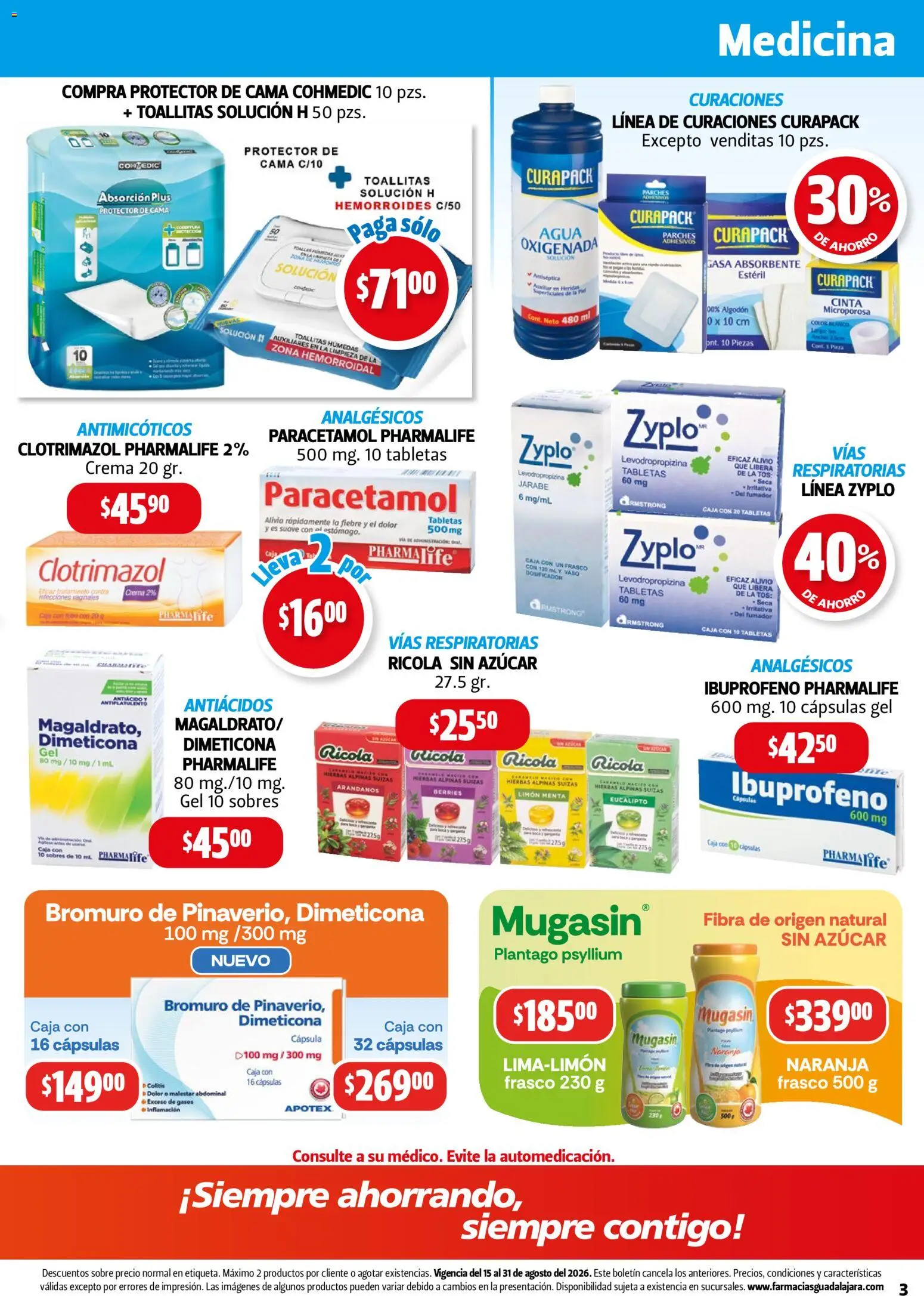 Vista previa las ofertas de la tienda Farmacia Guadalajara - Farmacia Guadalajara catálogo desde el 15/08/2026 