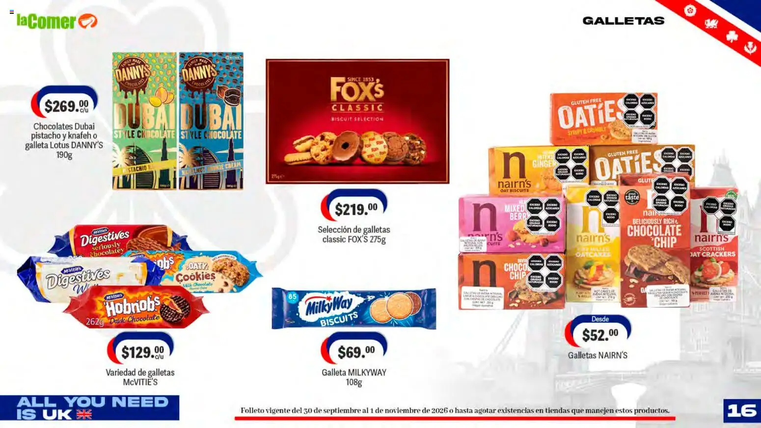Vista previa las ofertas de la tienda La Comer - La Comer folleto desde el 30/09/2026 - Chocolate, Galletas, Lotus