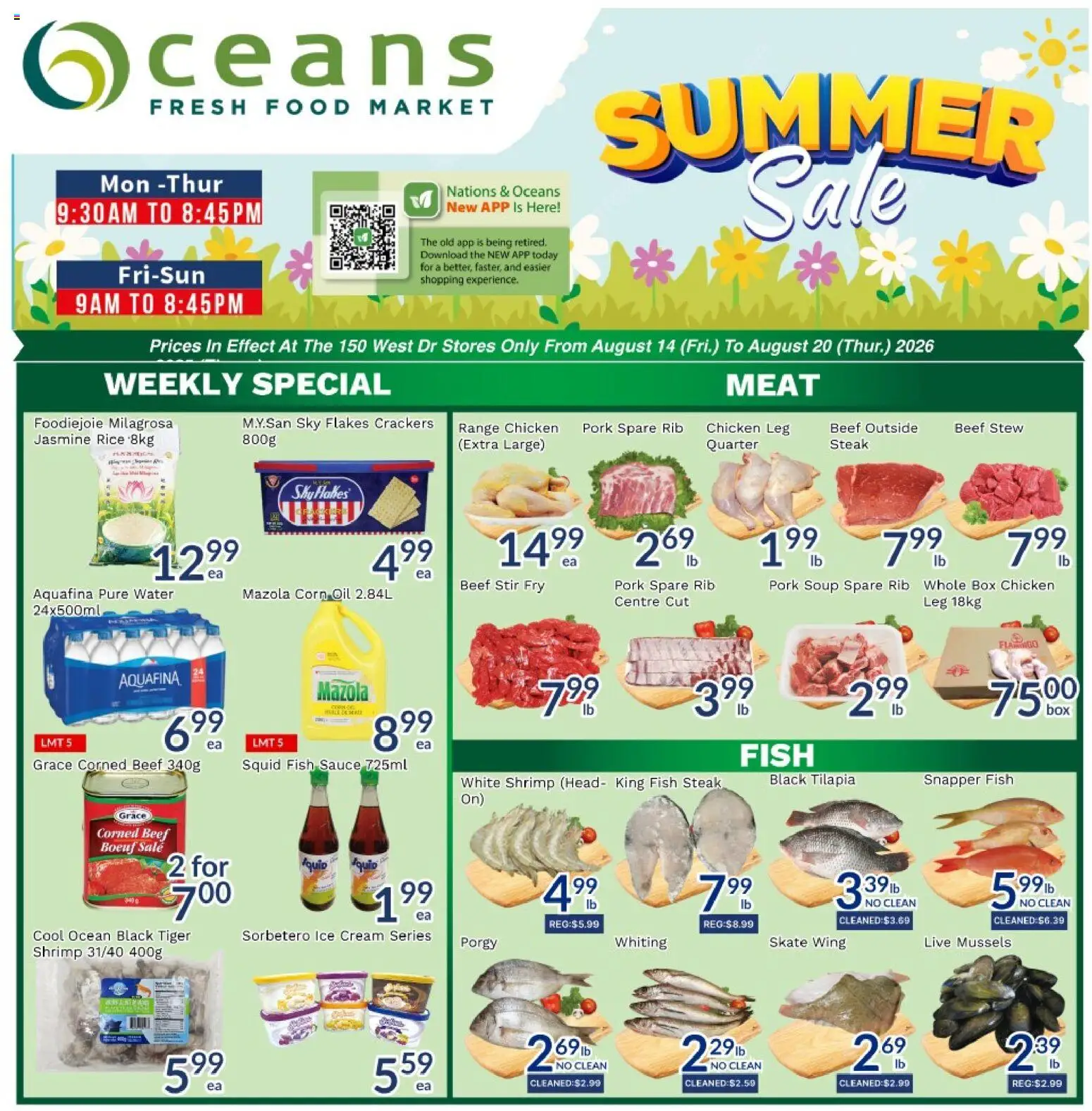 Preview of leaflet Oceans weekly flyer / circulaire from shop Oceans is valid from Aug 14, 2026
