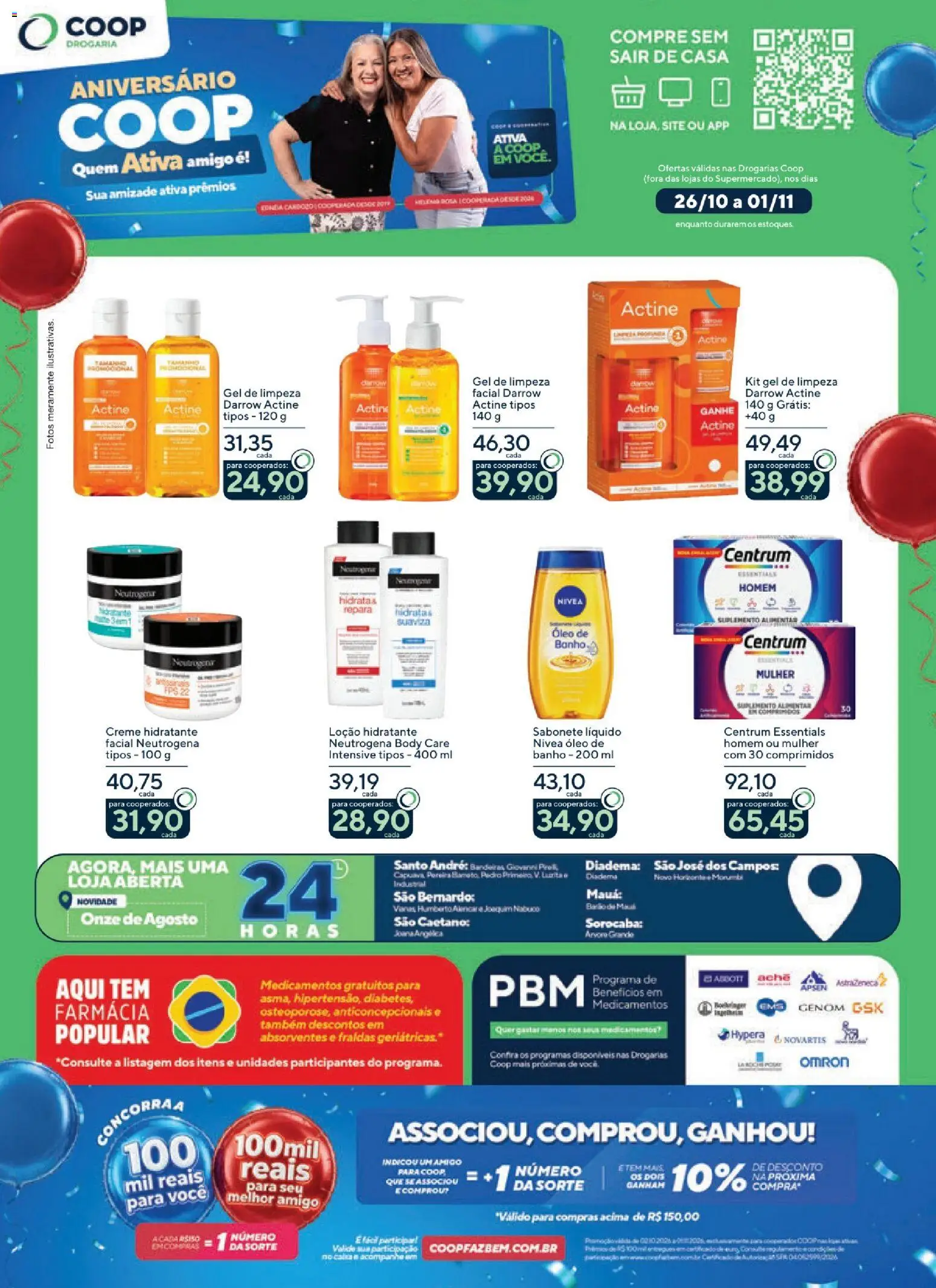 Pré-Visualização do folheto "Coop ofertas Drogaria" da loja Coop válido a partir de 26/11/2026
