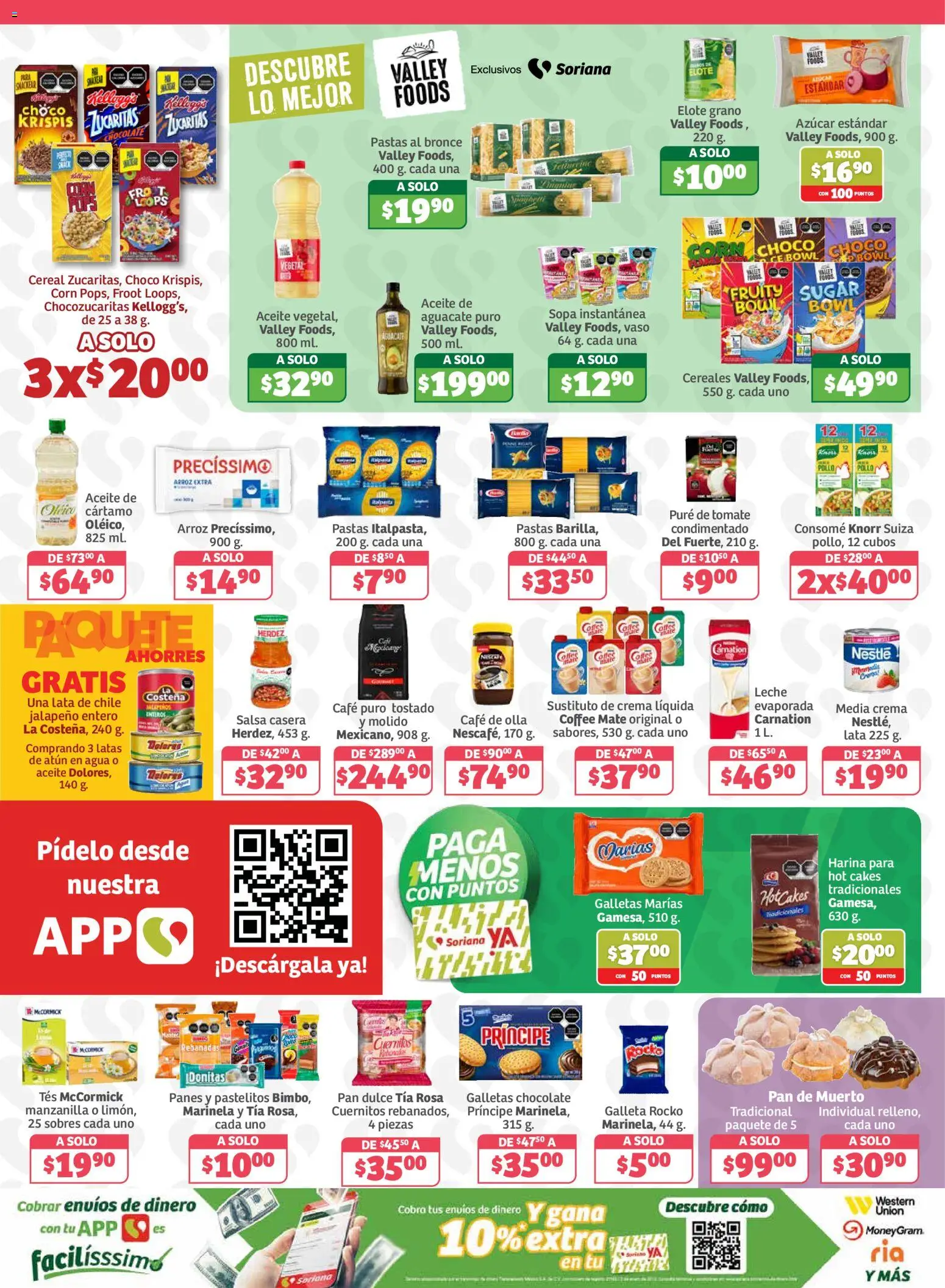 Vista previa las ofertas de la tienda Soriana - Soriana Oferta se dice Soriana Híper Nacional desde el 28/08/2026 - Pollo, Pan, Azúcar, Tomate, Aceite, Sopa, Pan dulce, Puré