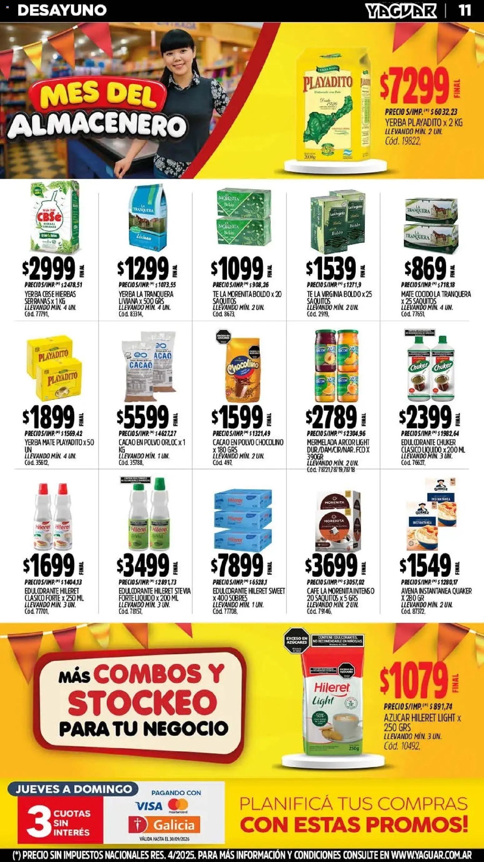 Vista previa del folleto de la tienda Yaguar válido desde el 28/09/2026 - Café, Mate, Té, Yerba, Azucar, Avena, Hierbas, Mermelada