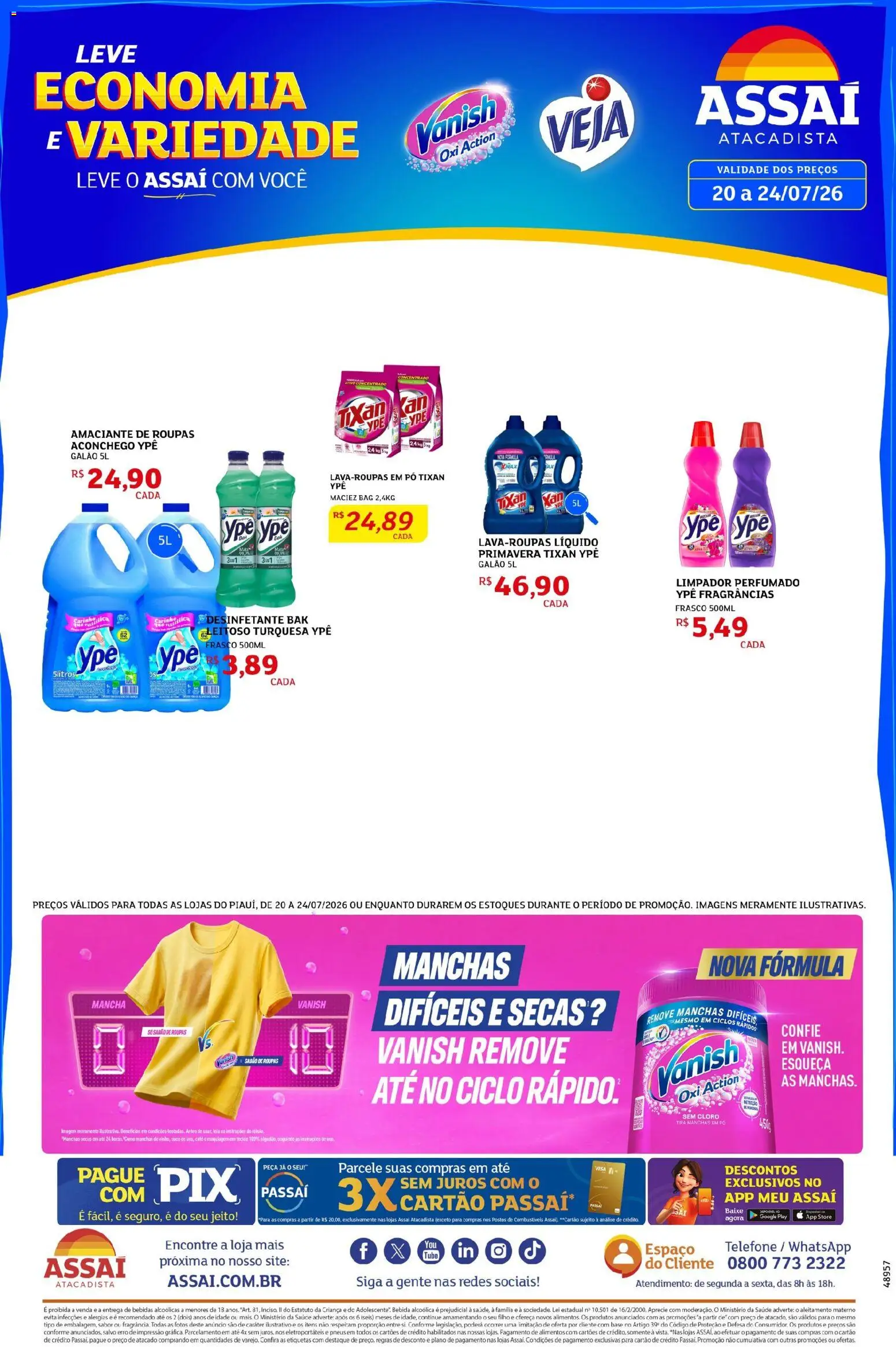 Pré-Visualização do folheto "Assaí Atacadista ofertas - PI" da loja Assaí Atacadista válido a partir de 28/07/2026
