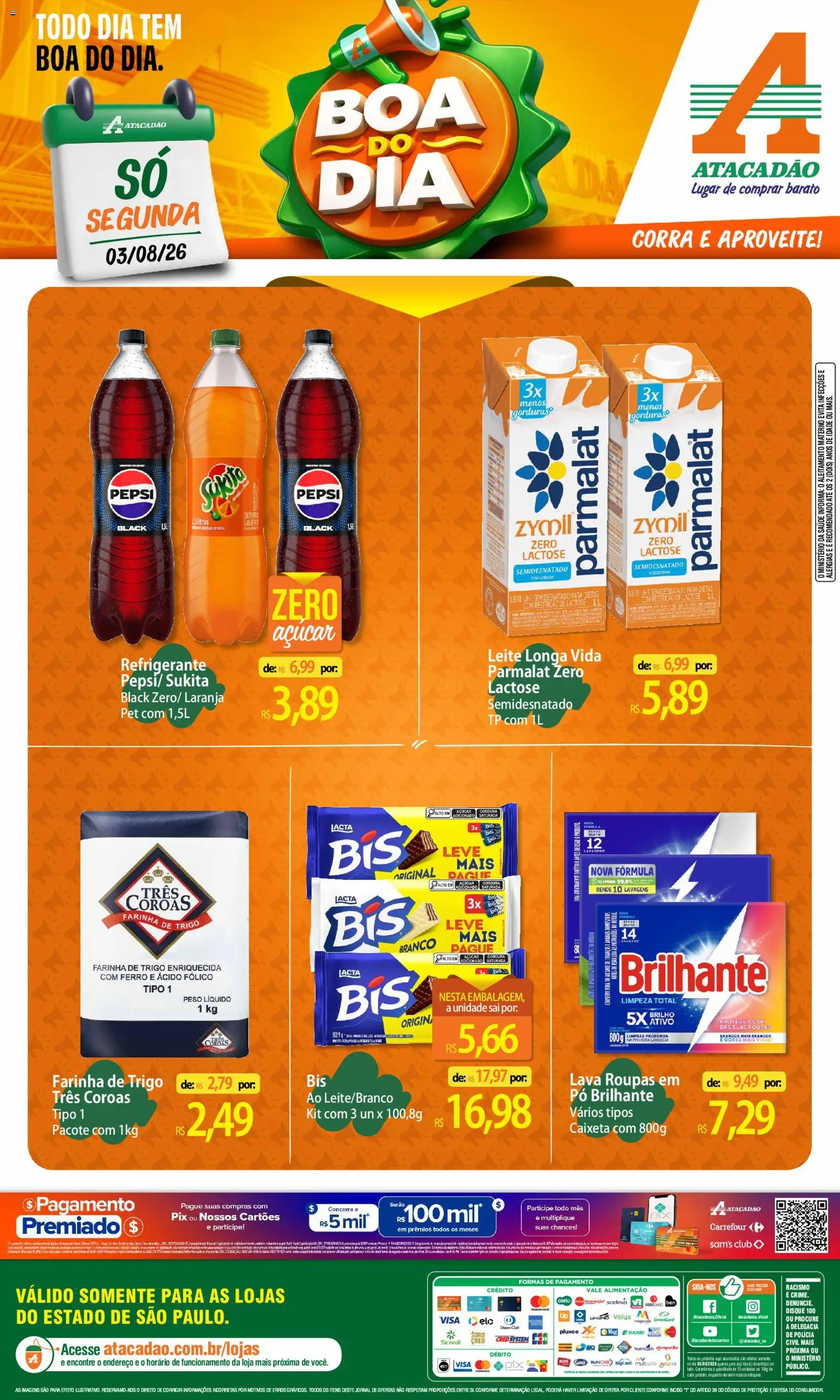 Pré-Visualização do folheto "Atacadão ofertas - SP" da loja Atacadão válido a partir de 03/08/2026