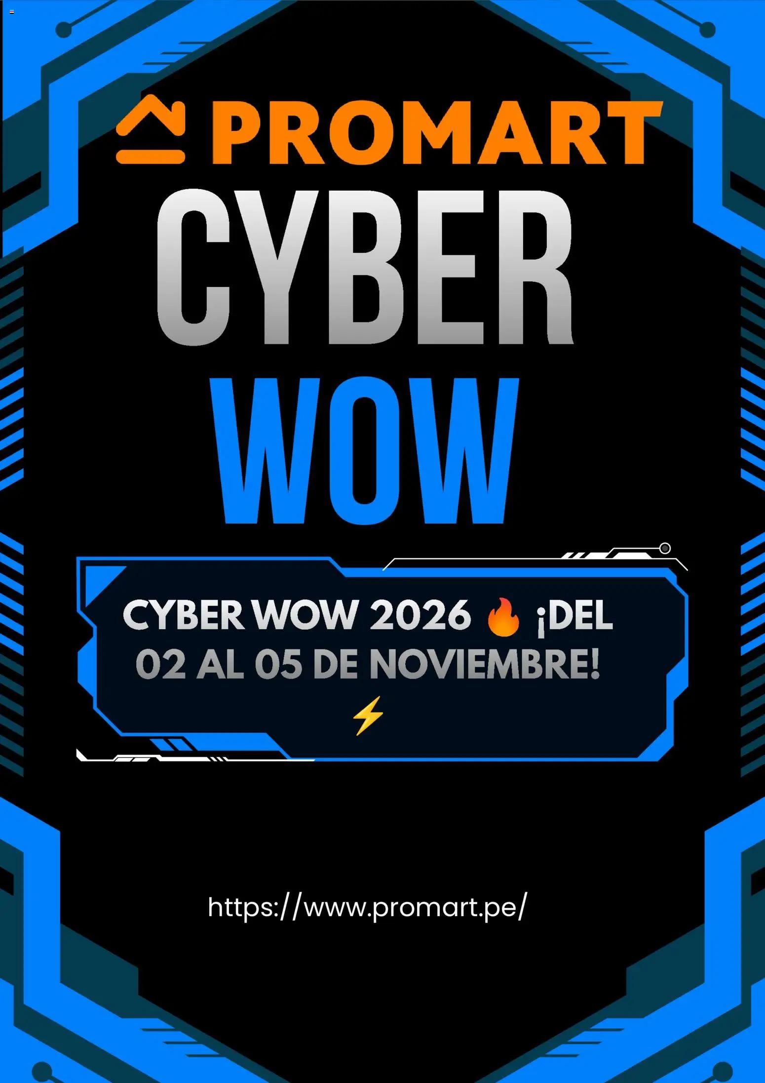 Vista previa de Promart Cyber Wow Aviso de la tienda Promart válido desde 27/10/2026