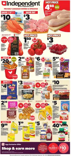 Un aperçu du dépliant Independent Grocer weekly flyer / circulaire du magasin Independent Grocer est valide à partir 10 sept. 2026