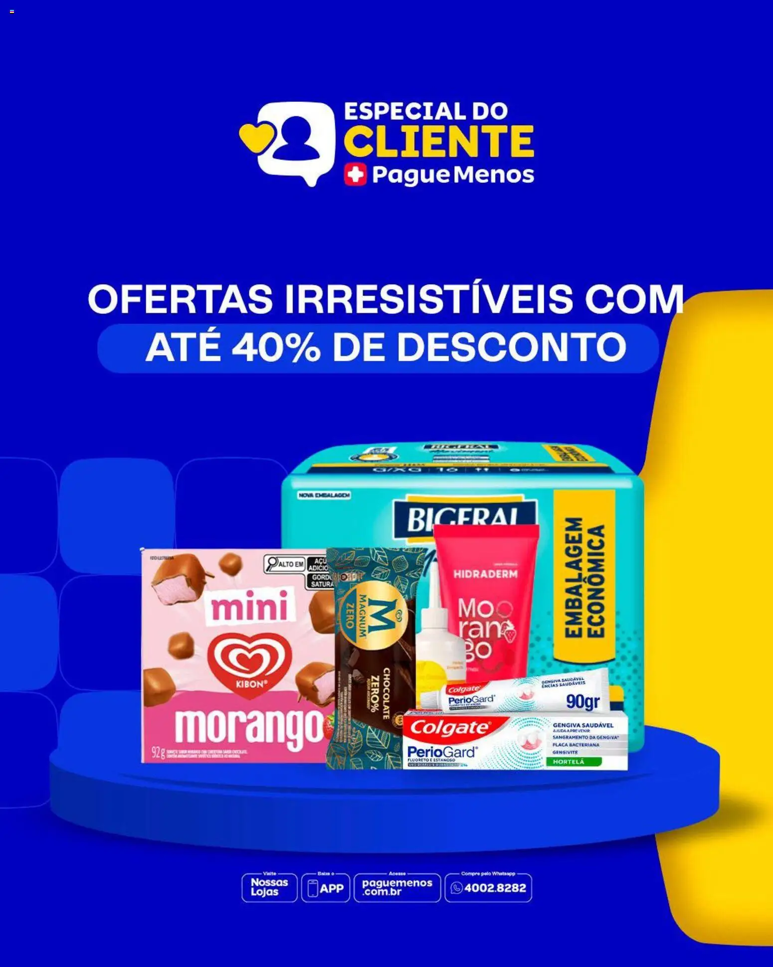 Pré-Visualização do folheto "Pague Menos ofertas irresistíveis" da loja Pague Menos válido a partir de 21/09/2026 - Chocolate, Hortelã