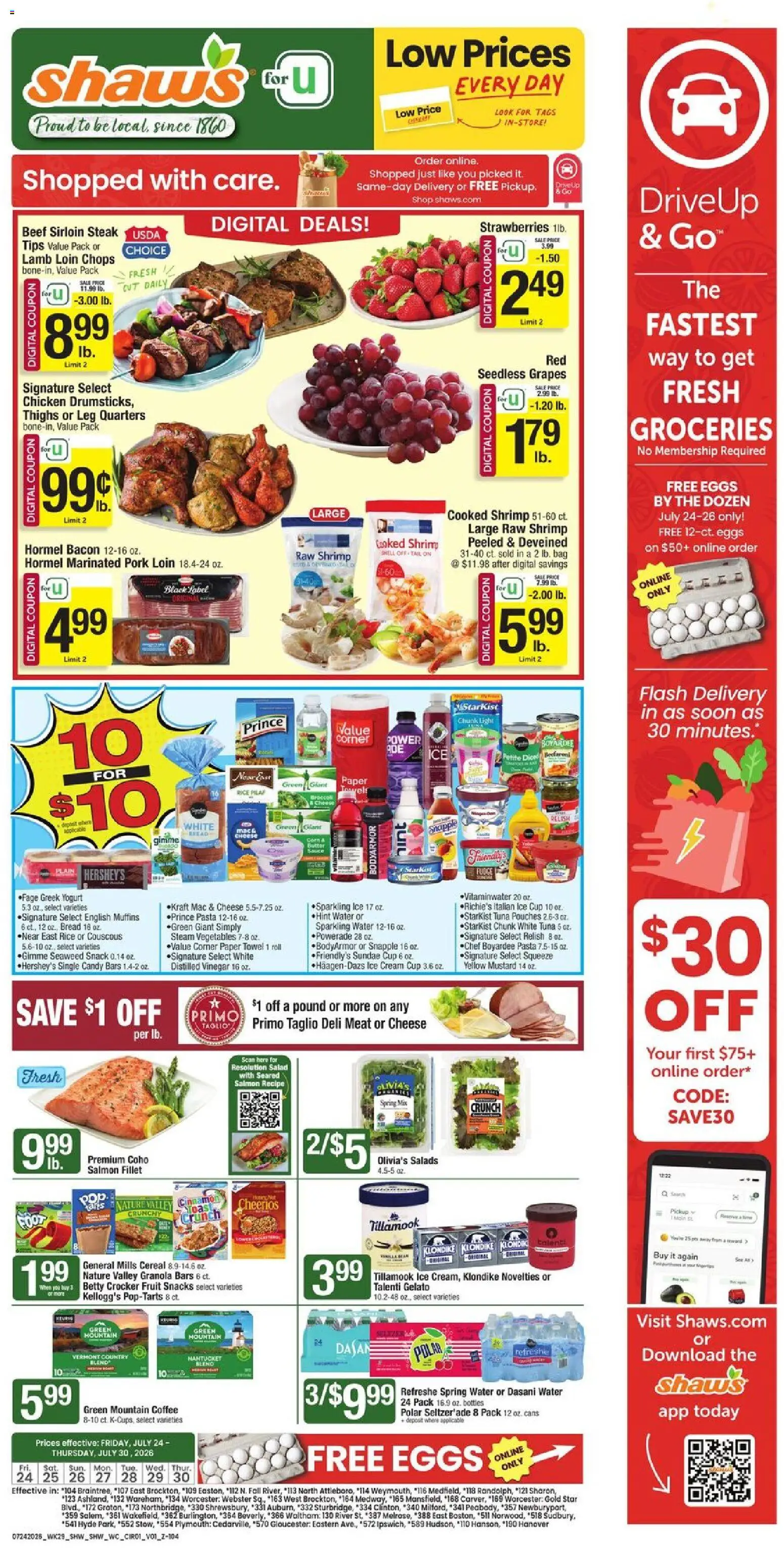 Ad Preview of Shaw's Shaw's Weekly Ad from 07/24/2026