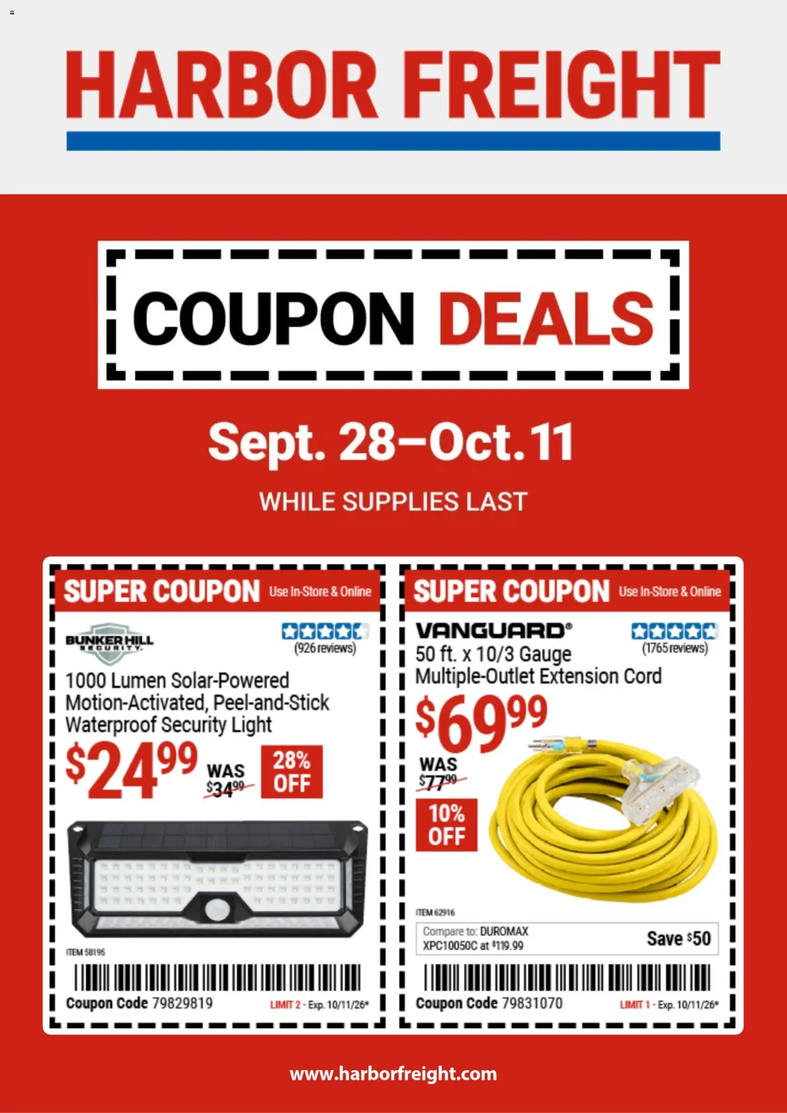 Ad Preview of Harbor Freight Harbor Freight Weekly Ad from 09/28/2026