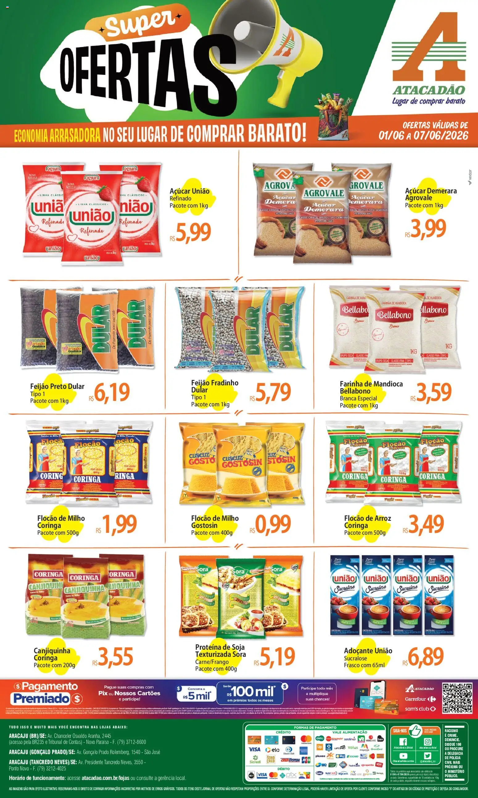 Pré-Visualização do folheto "Atacadão ofertas - SE" da loja Atacadão válido a partir de 01/06/2026