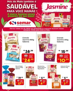 Pré-Visualização do folheto "Semar Supermercado ofertas Jasmine" da loja Semar Supermercado válido a partir de 08/05/2026