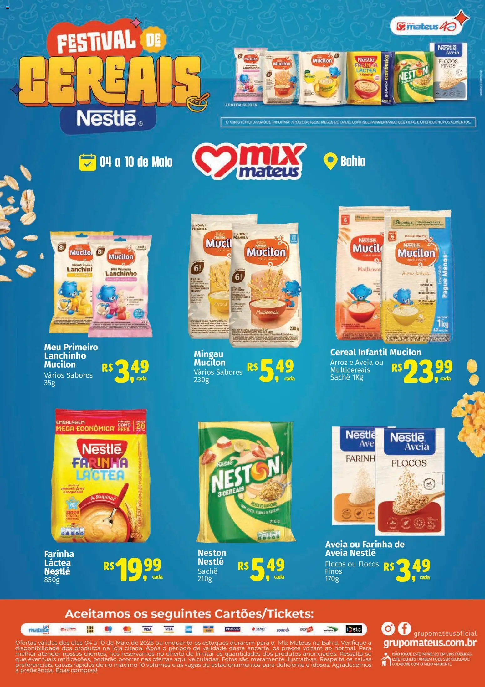 Pré-Visualização do folheto "Mateus ofertas Exclusivo Nestle" da loja Mateus válido a partir de 04/05/2026