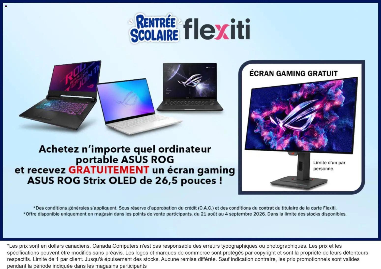 Preview of leaflet Canada Computers weekly flyer from shop Canada Computers is valid from Aug 25, 2026