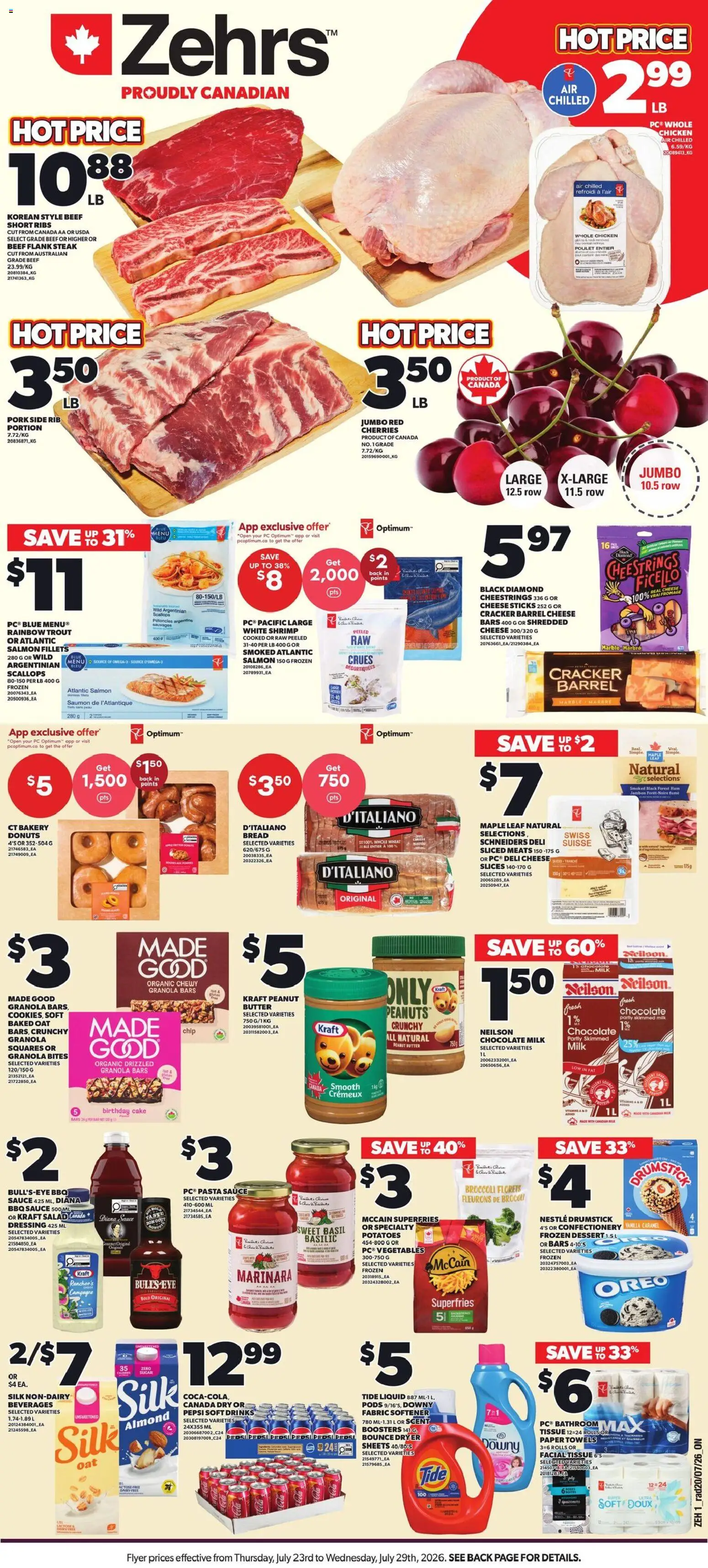 Preview of leaflet Zehrs weekly flyer / circulaire from shop Zehrs is valid from Jul 23, 2026