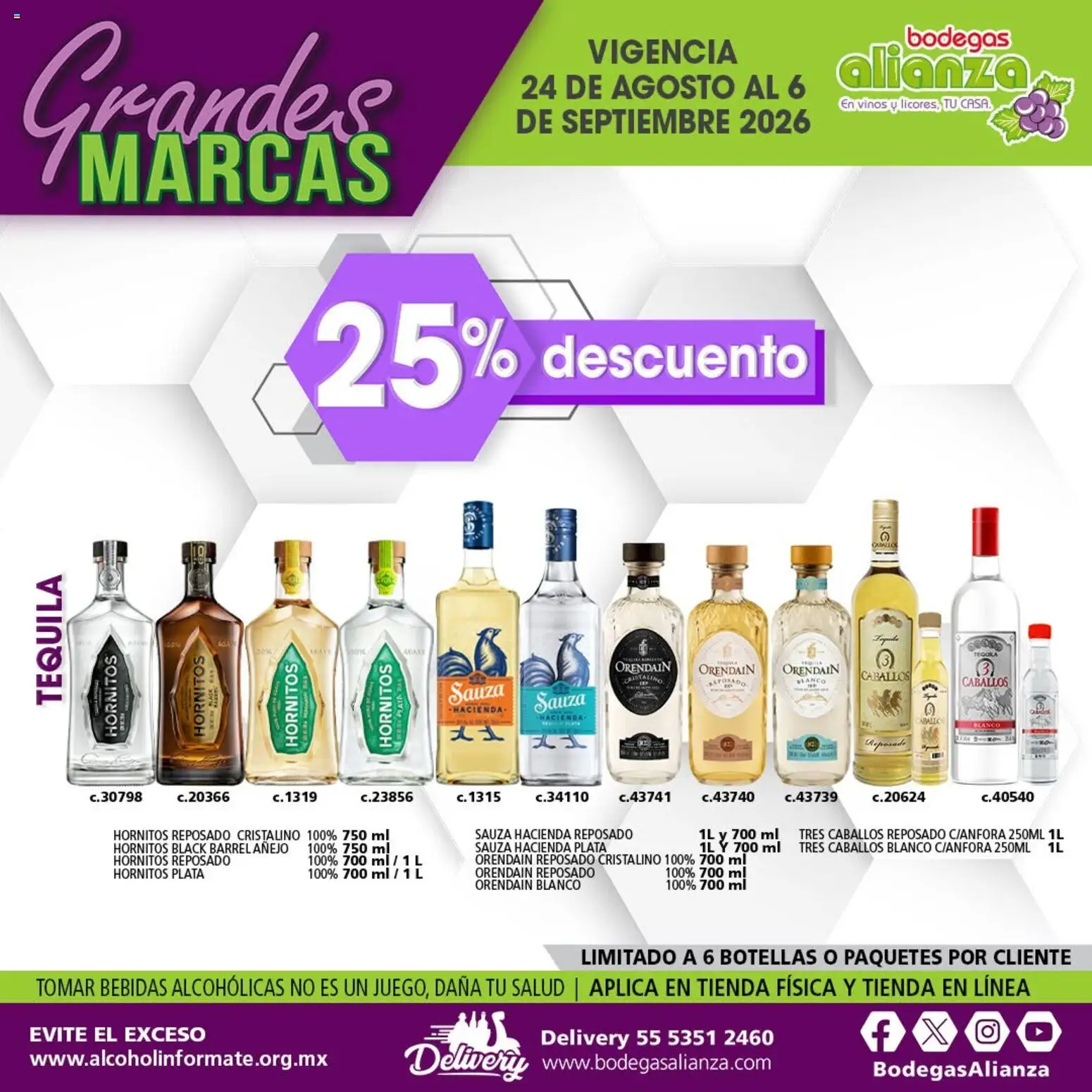 Vista previa las ofertas de la tienda Bodegas Alianza - Bodegas Alianza catálogo Grandes Marcas desde el 24/08/2026 