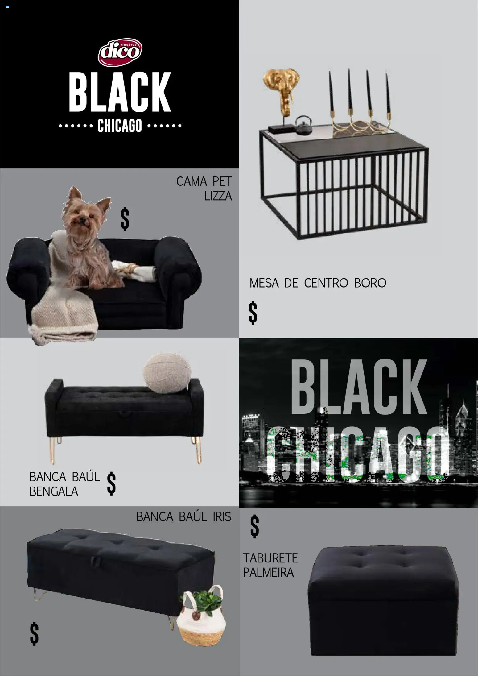 Vista previa las ofertas de la tienda Muebles Dico - Muebles Dico catálogo Black Chicago desde el 17/03/2026 