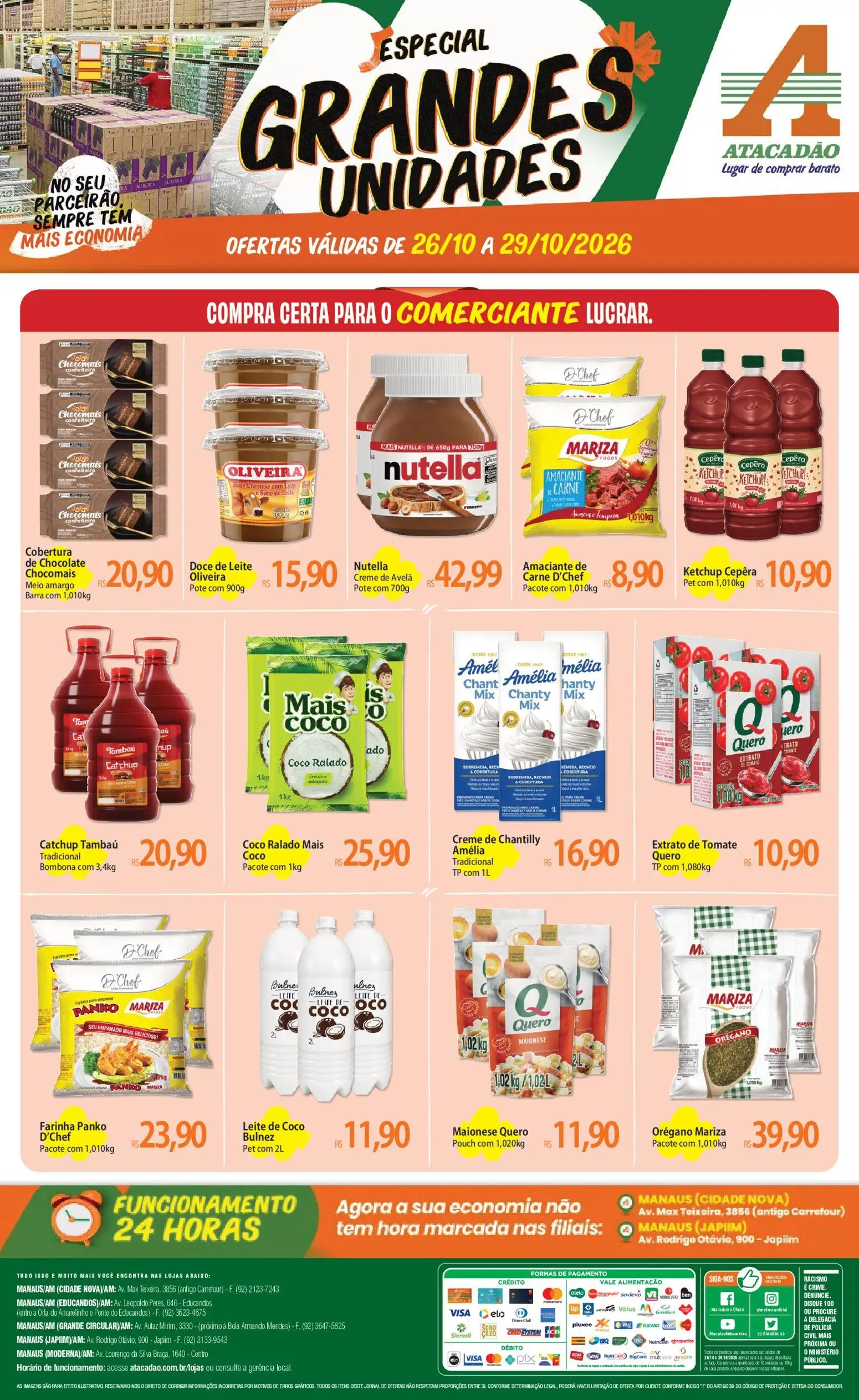 Pré-Visualização do folheto "Atacadão ofertas - AM" da loja Atacadão válido a partir de 26/10/2026