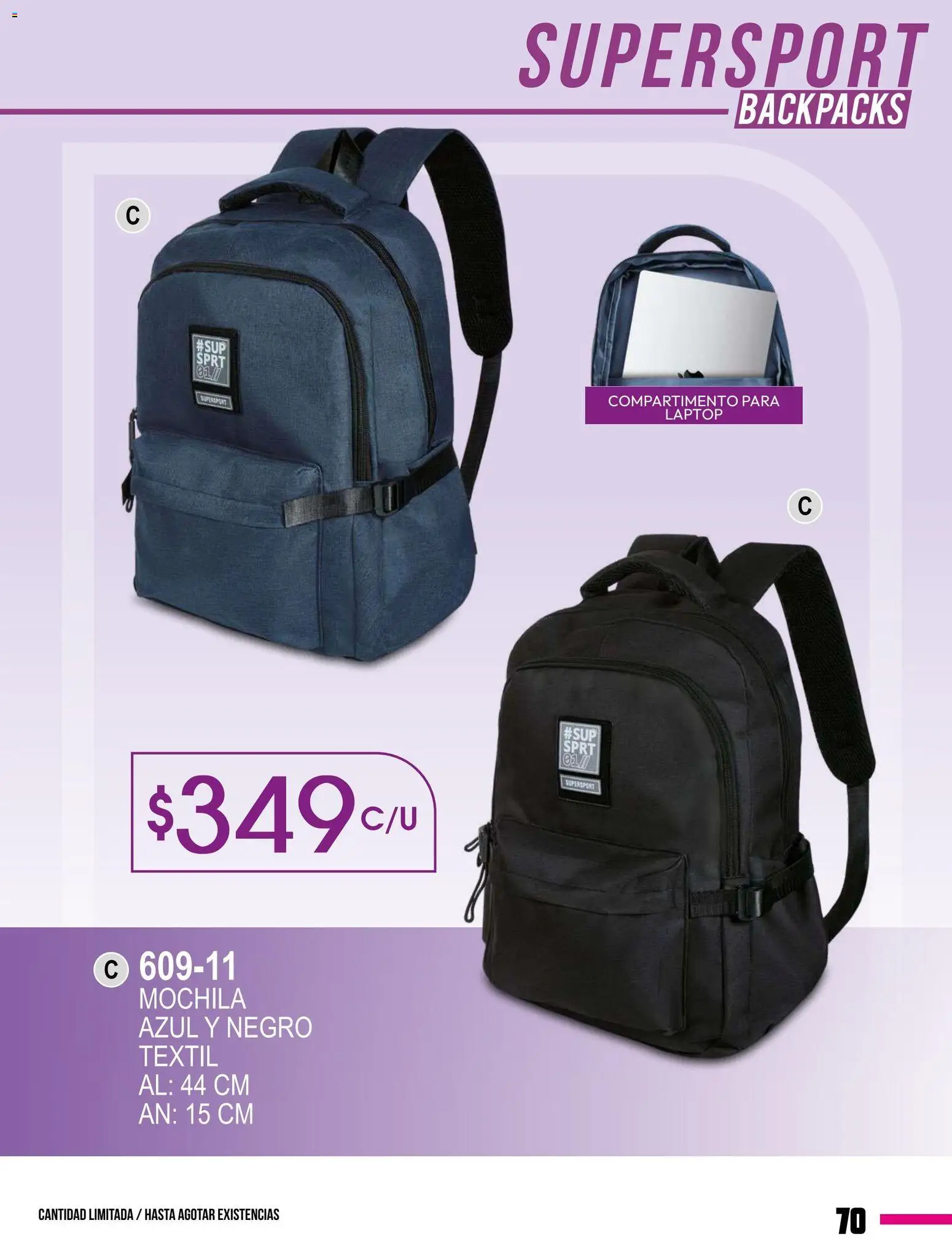 Vista previa las ofertas de la tienda Cklass - Catálogo Especial Supersport Caballero desde el 08/01/2026 - Laptop, Mochila
