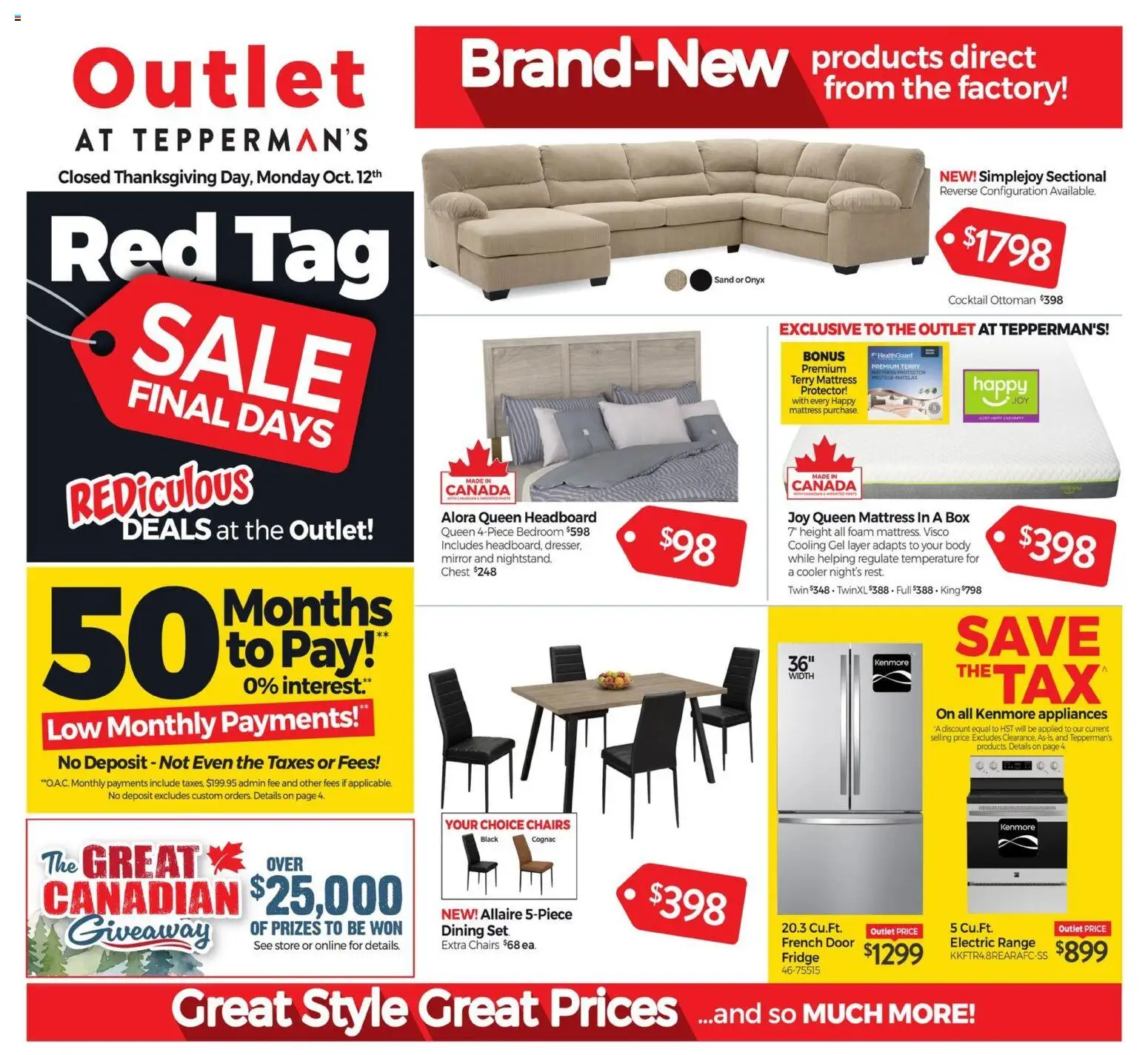 Preview of leaflet Tepperman's outlet from shop Tepperman's is valid from Oct 09, 2026