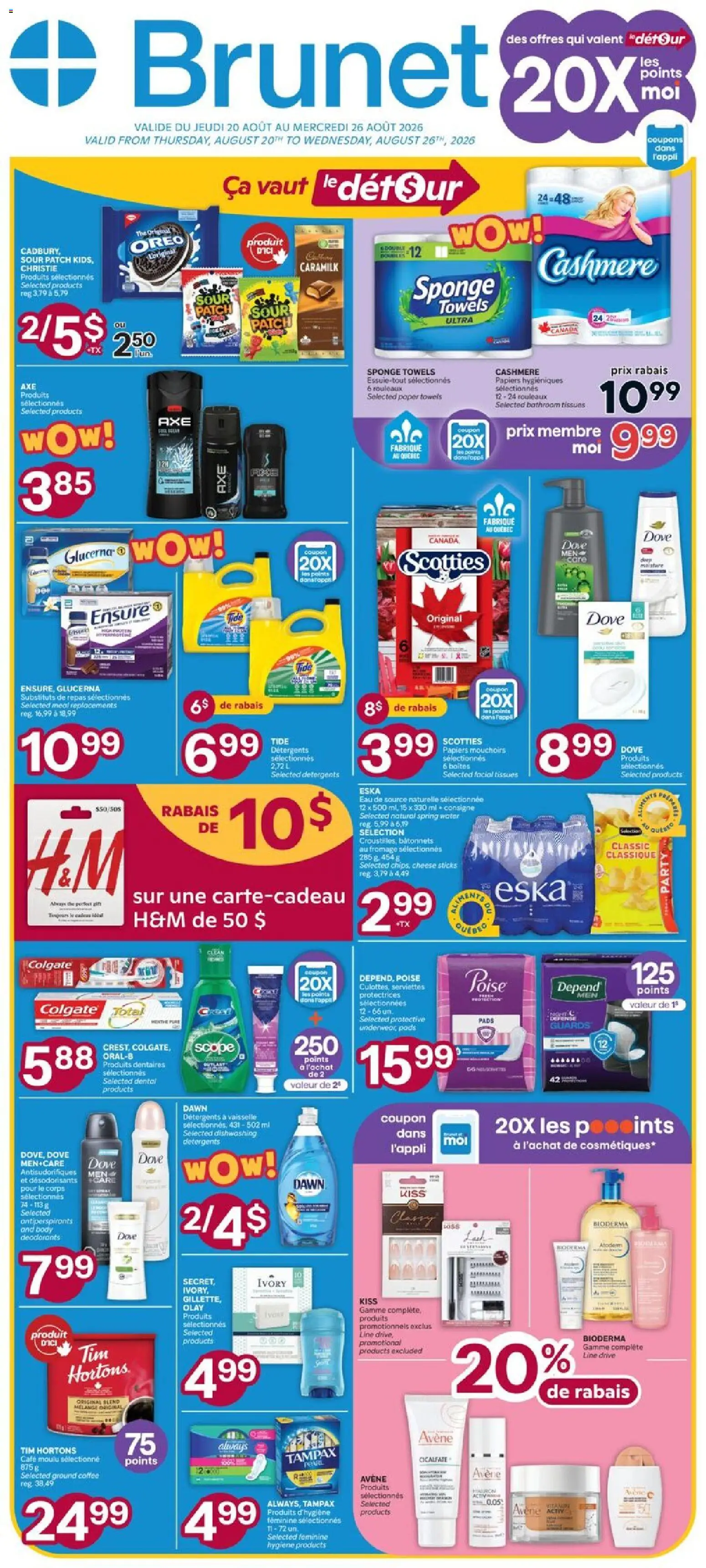 Preview of leaflet Brunet weekly flyer / circulaire from shop Brunet is valid from Aug 20, 2026