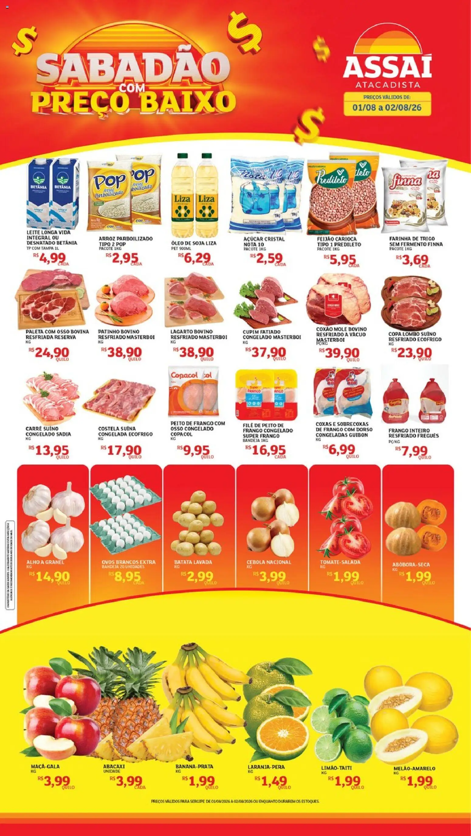 Pré-Visualização do folheto "Assaí Atacadista ofertas - SE" da loja Assaí Atacadista válido a partir de 01/08/2026