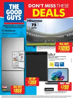Preview of catalogue The Good Guys Don't miss these deals from shop The Good Guys valid 22/10/2026