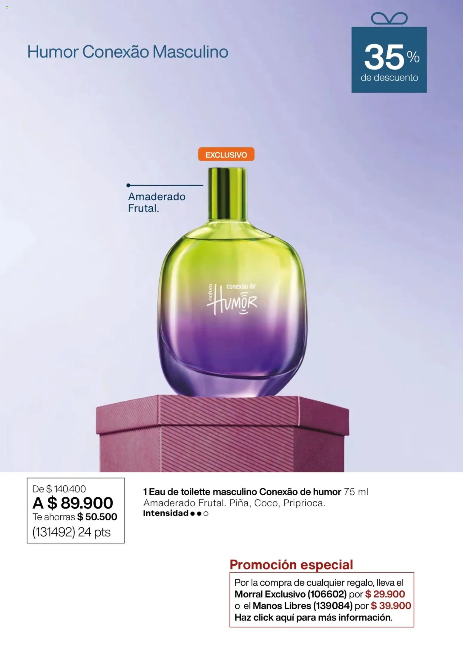 Vista previa del folleto de la tienda Natura válido desde el 04/08/2026 - Té, Morral, Eau de toilette