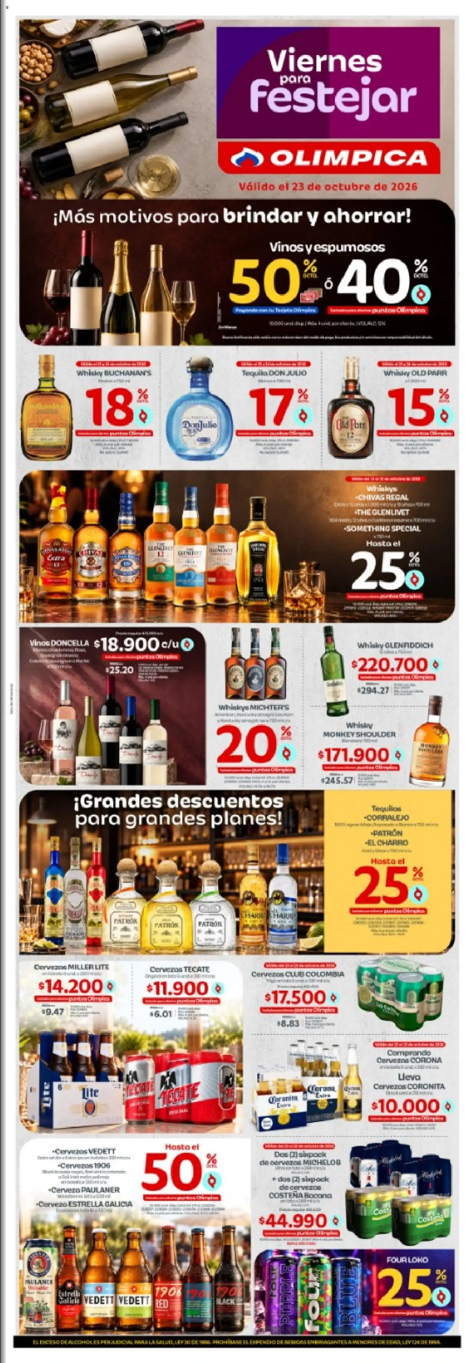  Vista previa del prospecto Olímpica catálogo Viernes para festejar del almacen Olímpica válida del 23/10/2026 al 23/10/2026