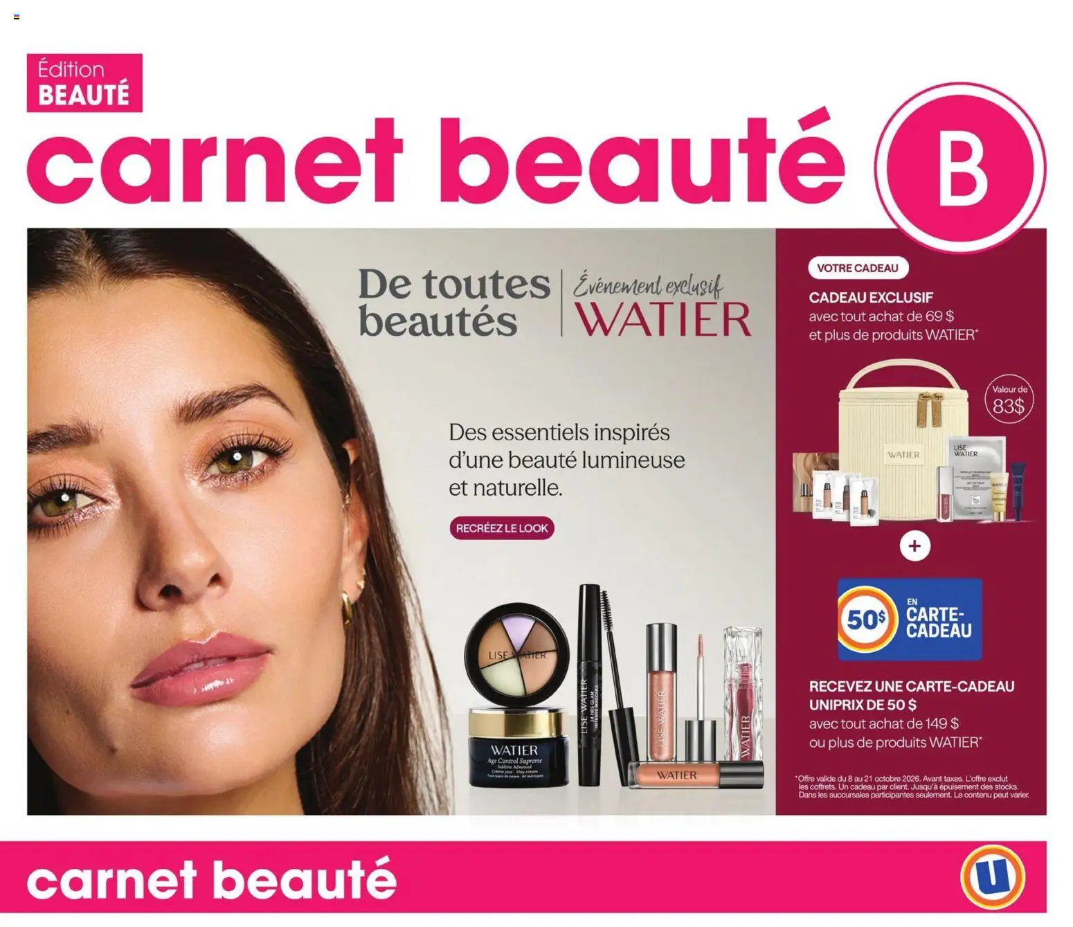 Preview of leaflet Uniprix - Carnet beauté from shop Uniprix is valid from Oct 15, 2026