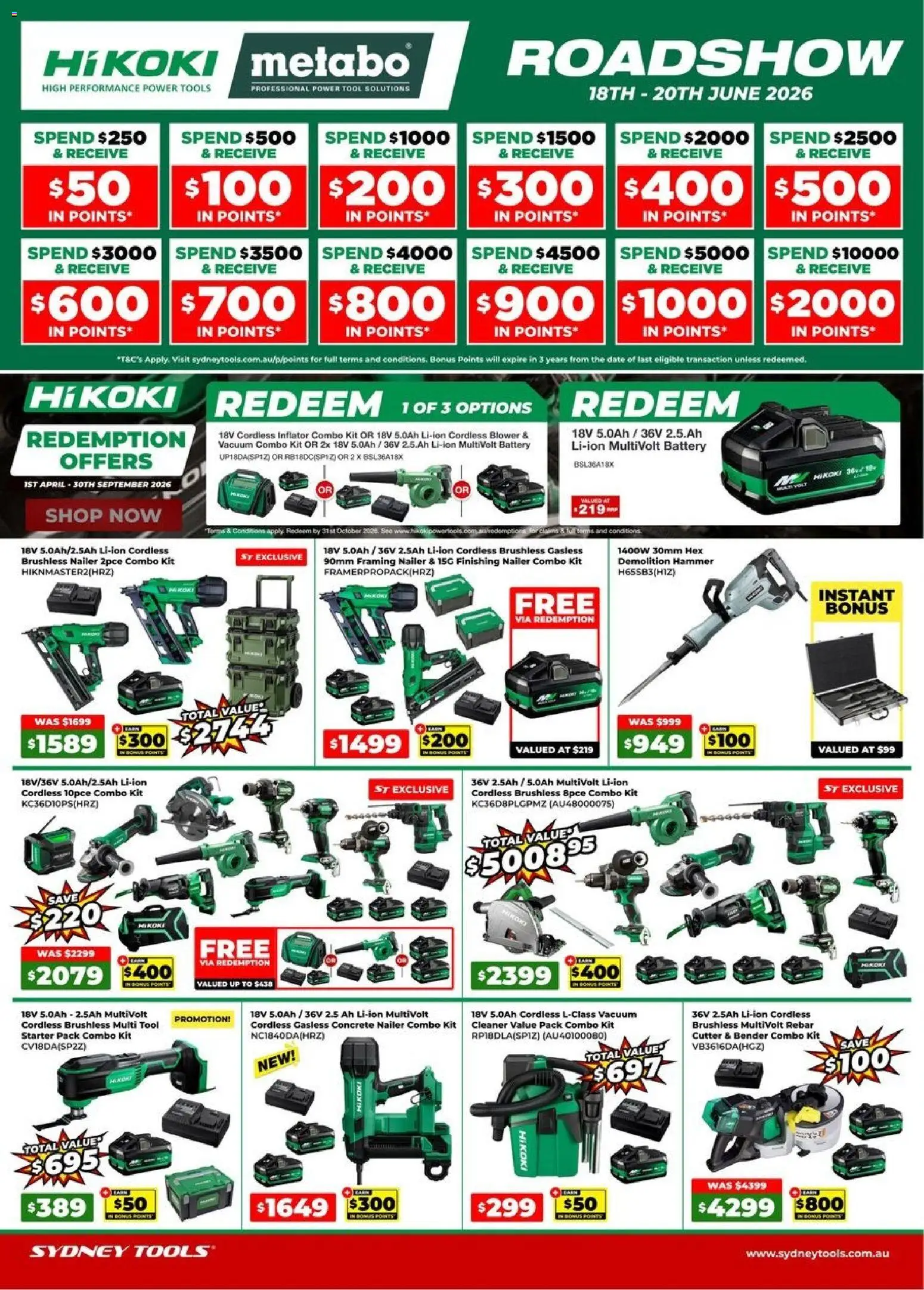 Preview of catalogue Sydney Tools catalogue from shop Sydney Tools valid 18/06/2026 - Battery, Cleaner, Date, Cutter, Tools