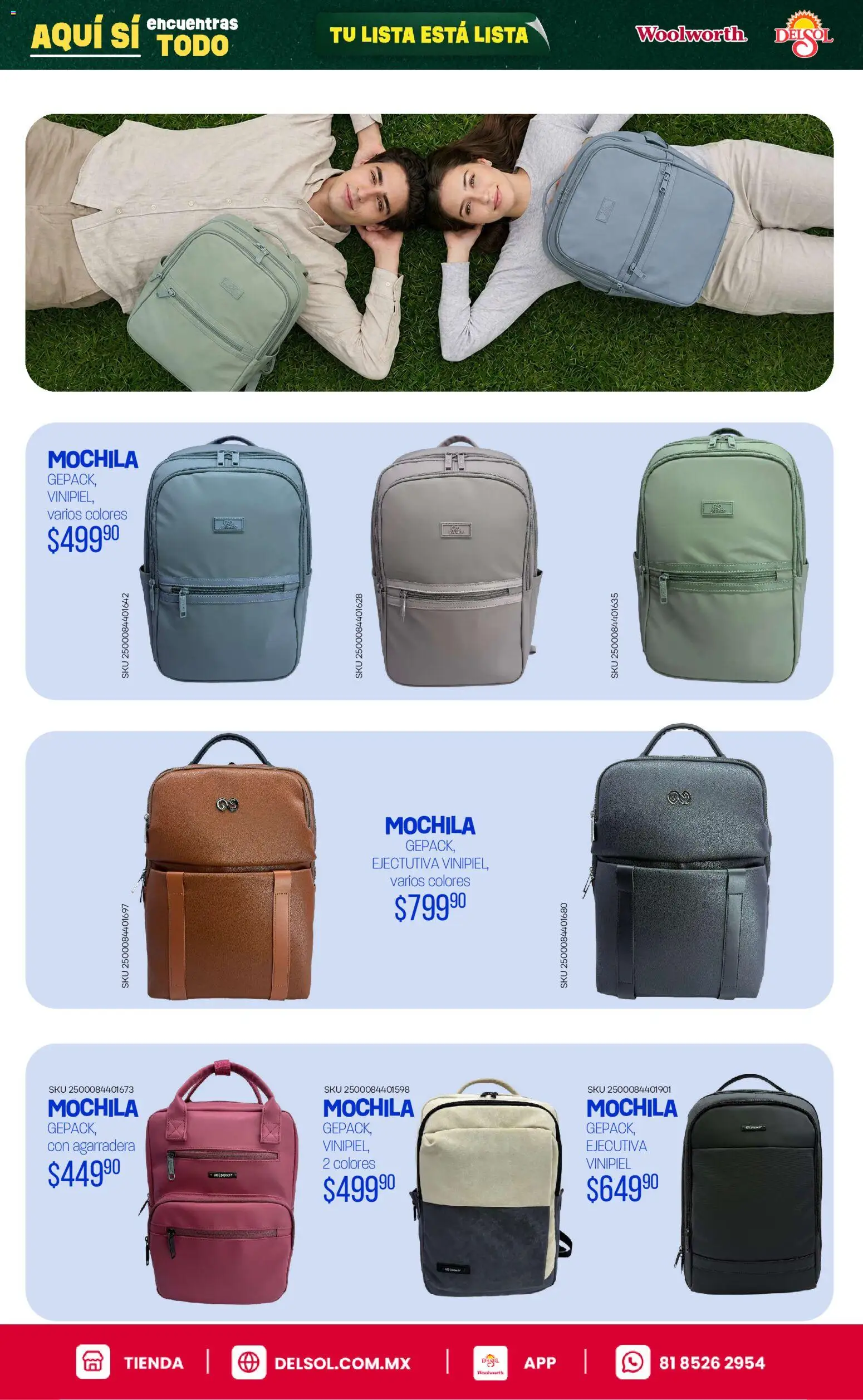Vista previa las ofertas de la tienda Del Sol y Woolworth - Del Sol y Woolworth catálogo Back To School desde el 25/06/2026 