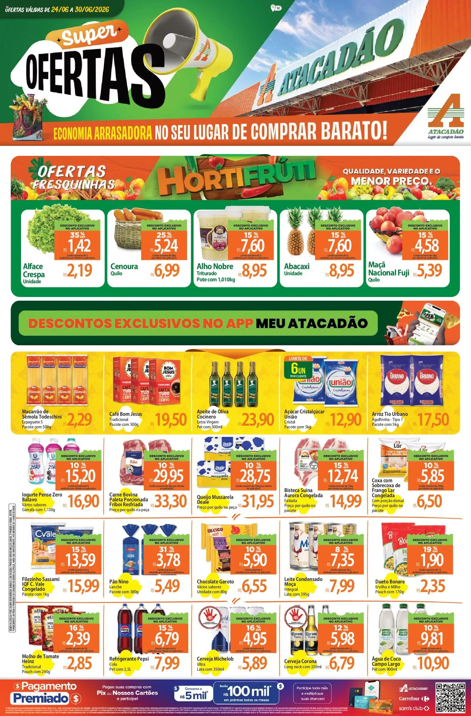 Pré-Visualização do folheto "Atacadão ofertas - SC" da loja Atacadão válido a partir de 24/06/2026