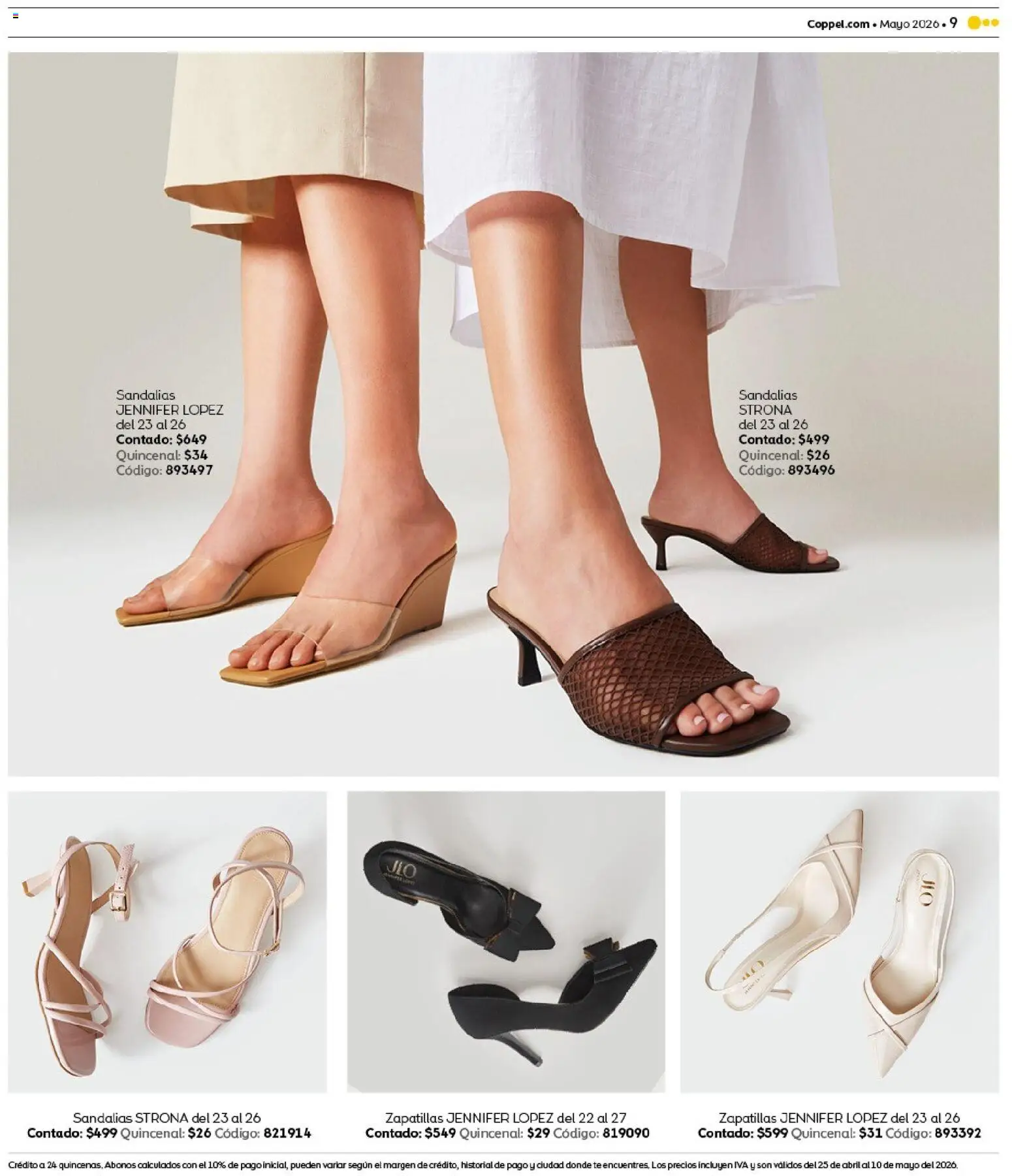 Vista previa las ofertas de la tienda Coppel - Coppel catálogo Claro que la vas a querer desde el 25/04/2026 - Té, Sandalias, Zapatillas
