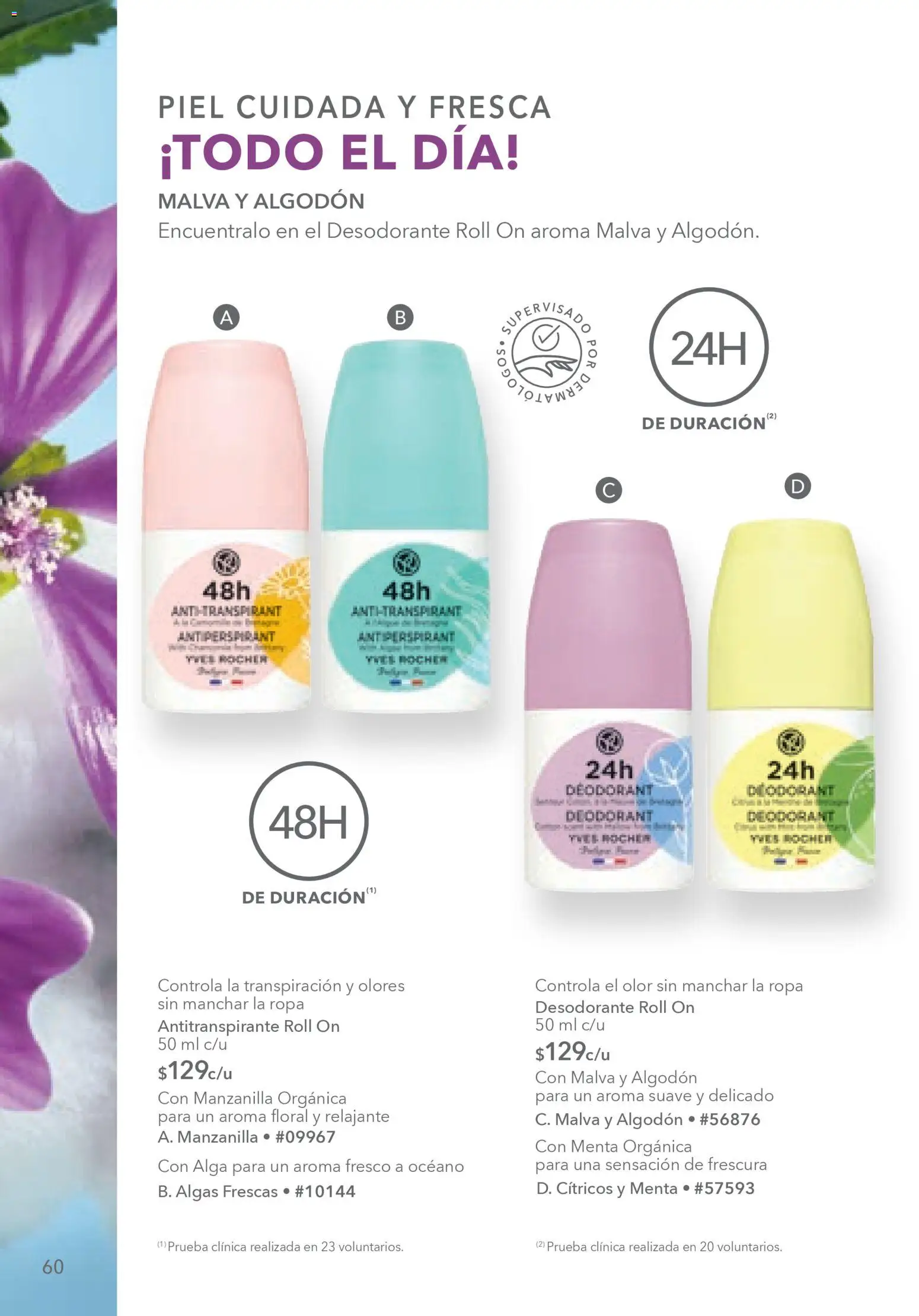 Vista previa las ofertas de la tienda Yves Rocher - Campaña 4 2026 desde el 03/03/2026 - Ropa, Desodorante, Algodón, Antitranspirante, Cítricos