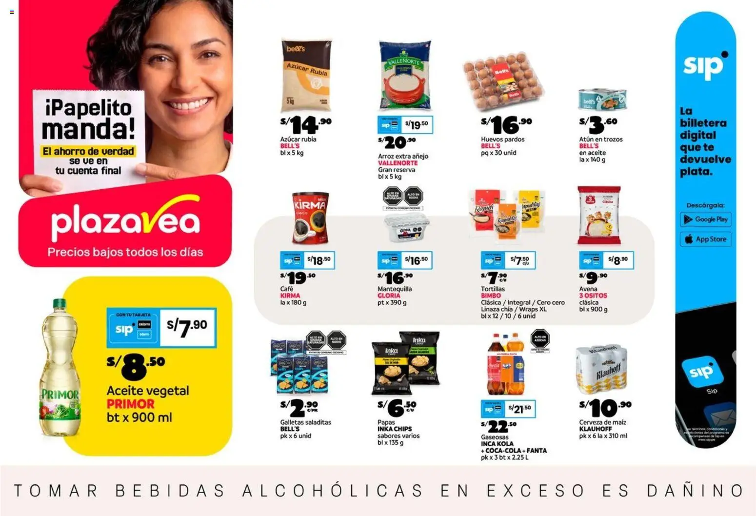 Vista previa de Catálogo Plaza Vea - AVISO BOMBA FDS1 de la tienda Plaza Vea válido desde 04/09/2026 - Papas, Maíz, Cerveza, Azúcar, Atún, Fanta, Tortillas, Aceite vegetal