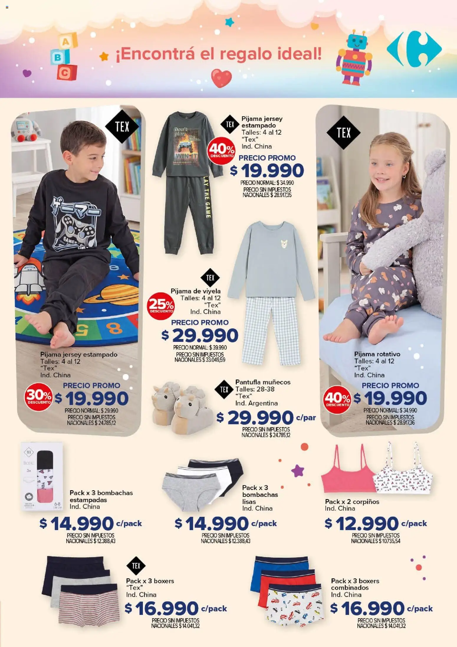 Vista previa del folleto de la tienda Carrefour válido desde el 23/07/2026 - Pijama, Bóxers