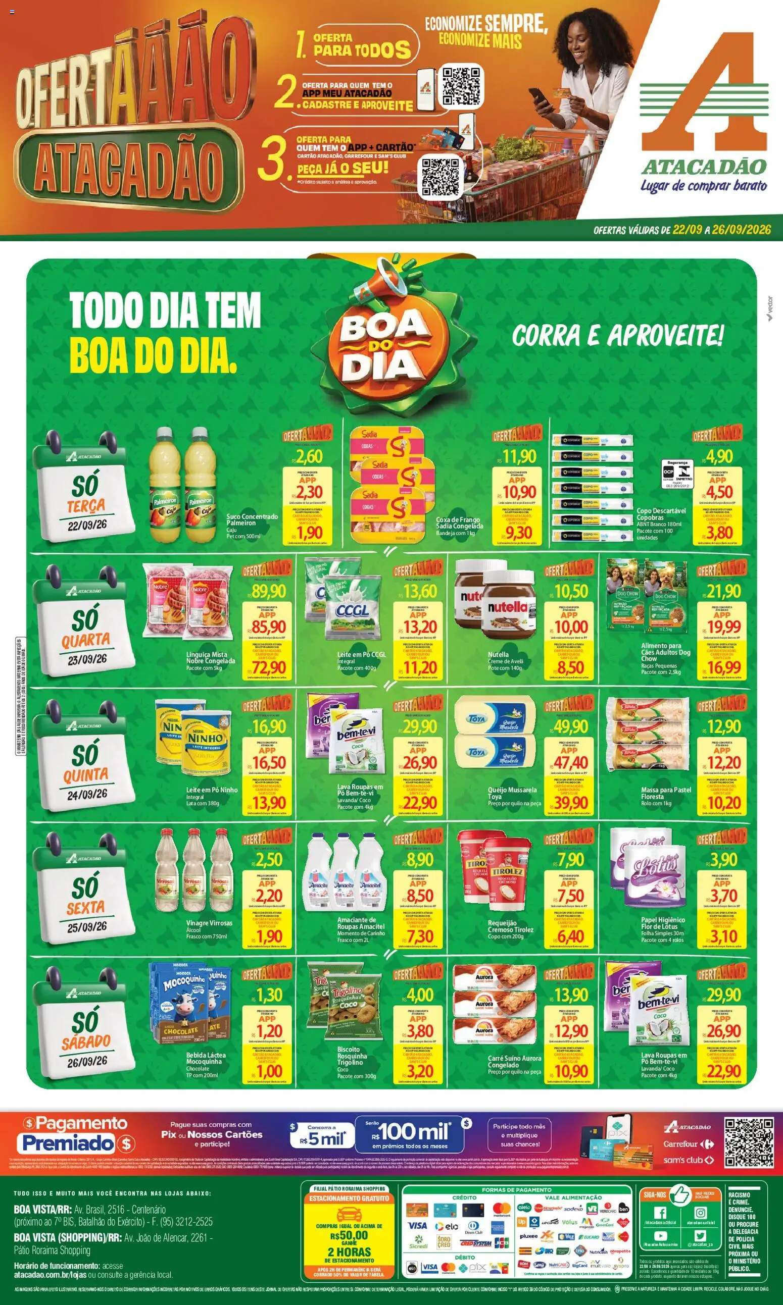 Pré-Visualização do folheto "Atacadão ofertas - RR" da loja Atacadão válido a partir de 22/09/2026