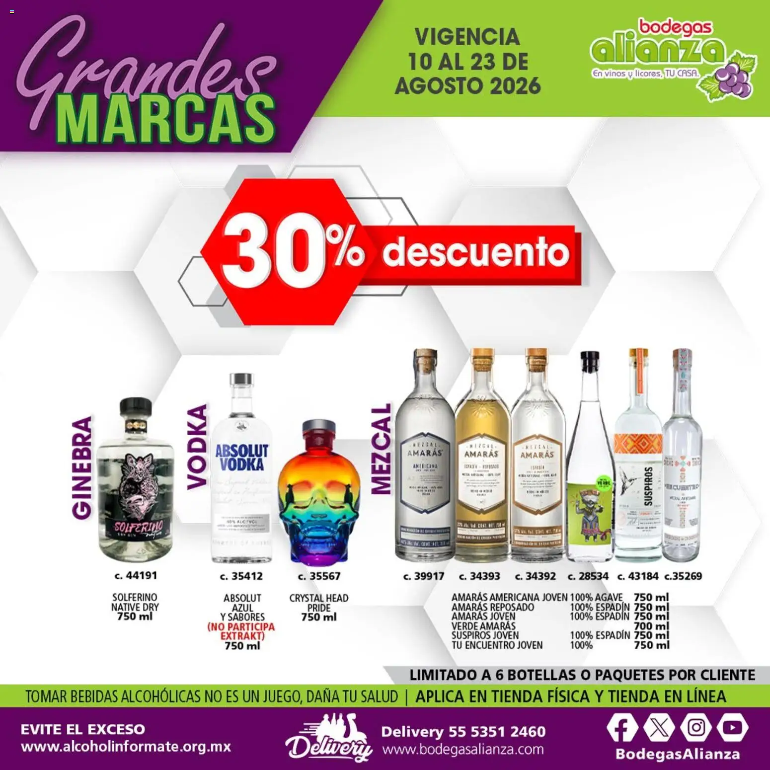Vista previa las ofertas de la tienda Bodegas Alianza - Bodegas Alianza catálogo Grandes Marcas desde el 10/08/2026 