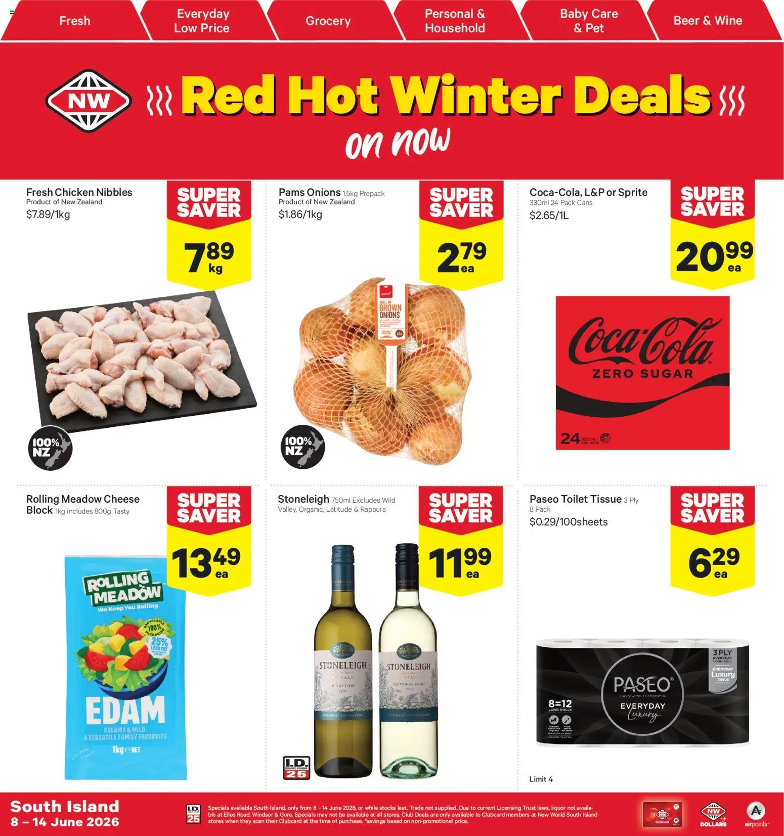 Preview of catalogue New World South Island catalogue from shop New World valid 8 Jun 2026