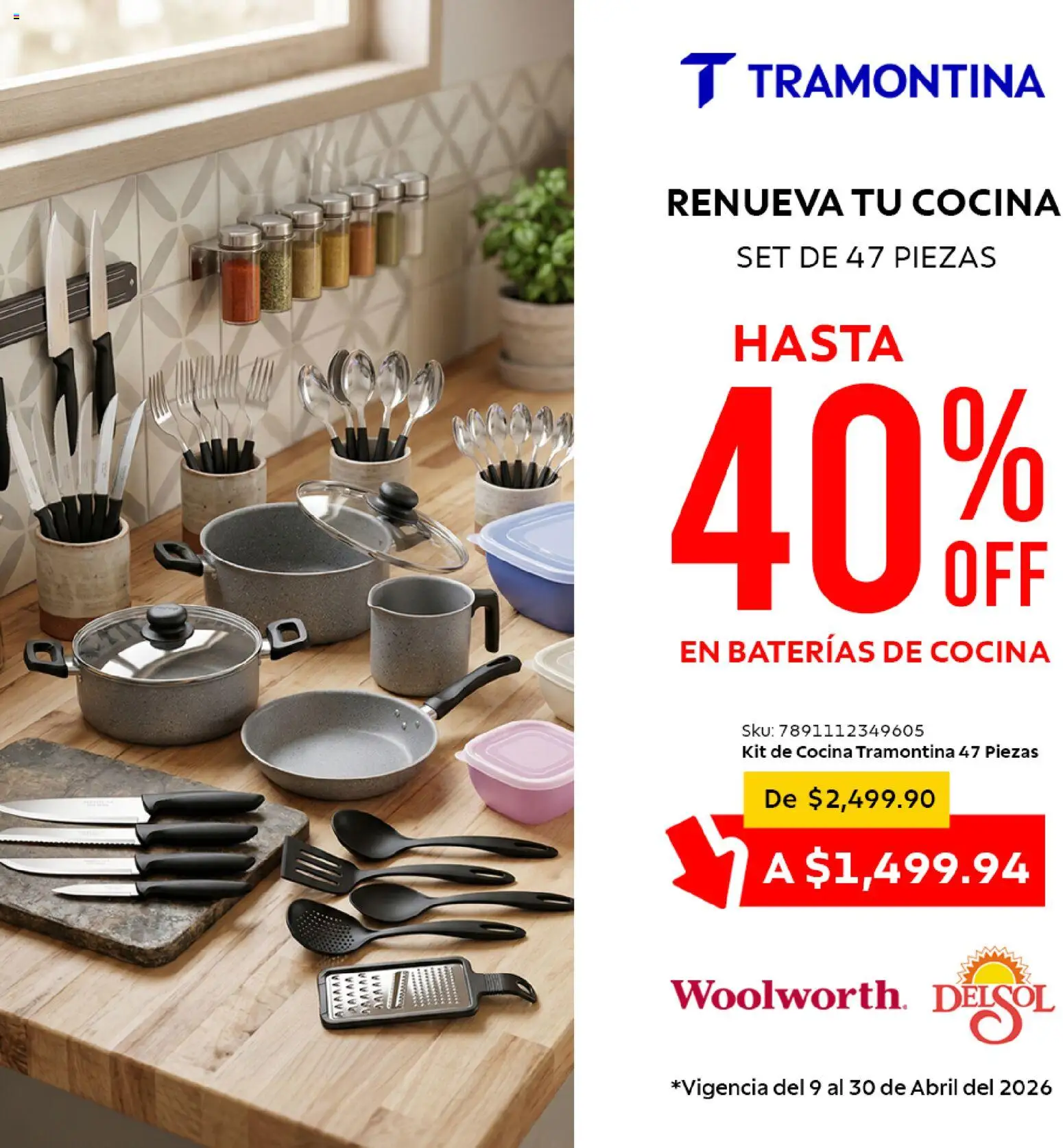 Vista previa las ofertas de la tienda Del Sol y Woolworth - Del Sol y Woolworth catálogo desde el 09/04/2026 - Cocina