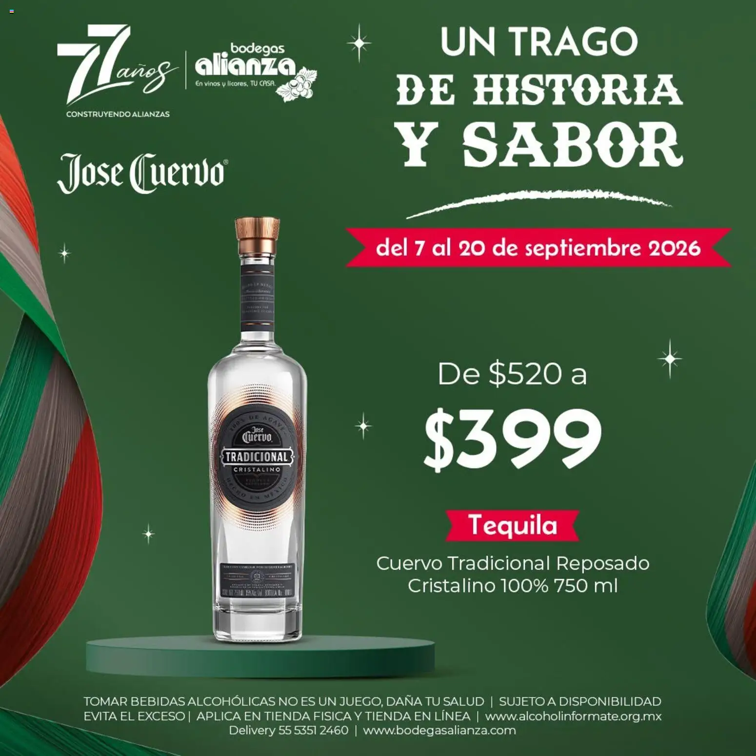 Vista previa las ofertas de la tienda Bodegas Alianza - Bodegas Alianza Aprovecha las promociones de temporada desde el 07/09/2026 