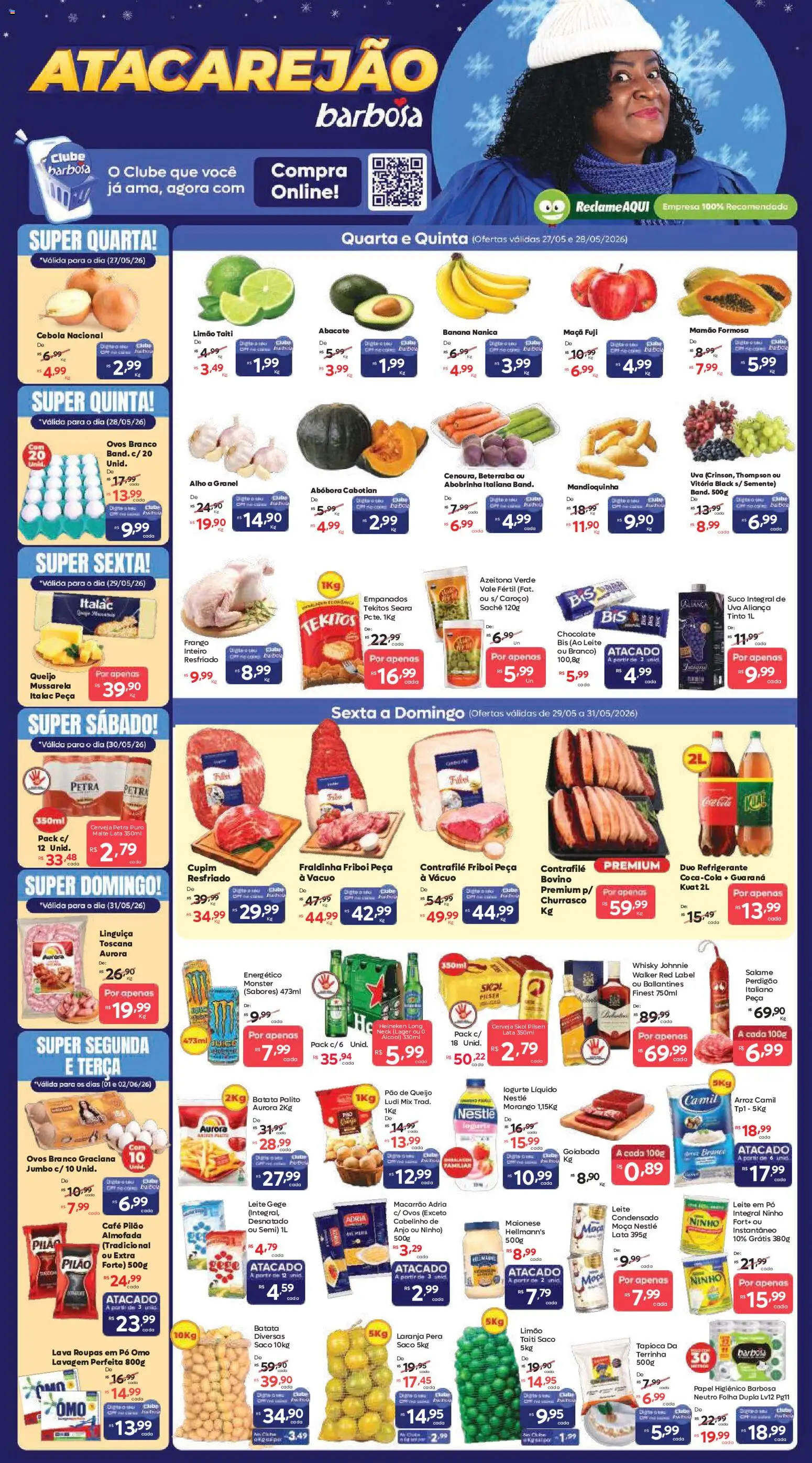 Pré-Visualização do folheto "Barbosa Supermercados - Ofertas da semana" da loja Barbosa Supermercados válido a partir de 27/05/2026