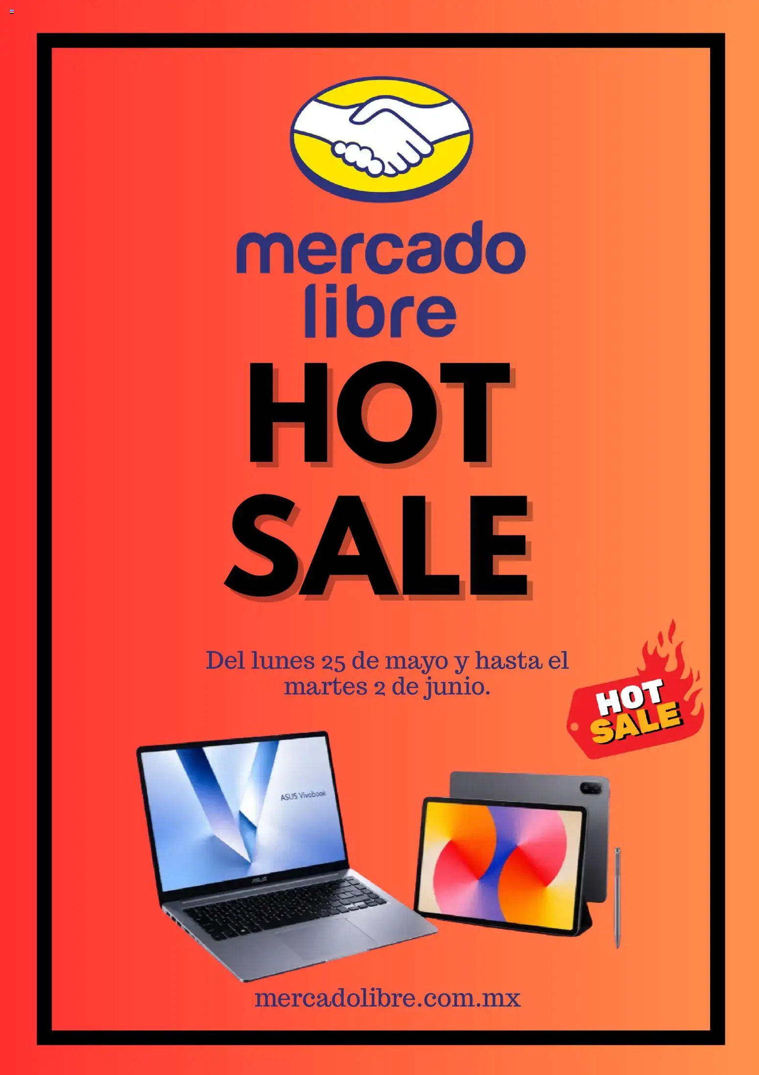 Vista previa las ofertas de la tienda Mercado Libre - Mercado Libre Hot Sale desde el 25/05/2026 