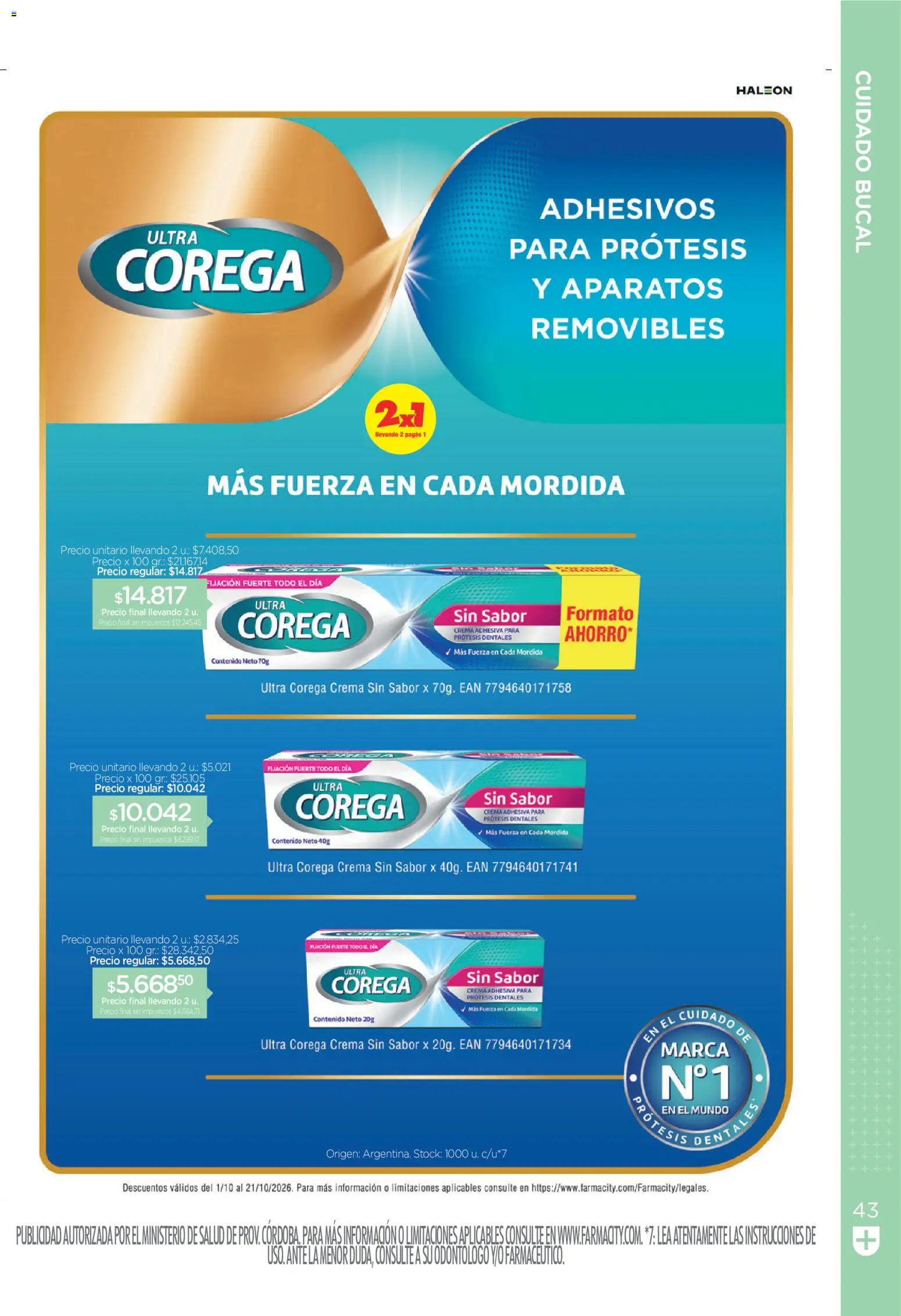 Vista previa del folleto de la tienda Farmacity válido desde el 01/10/2026 