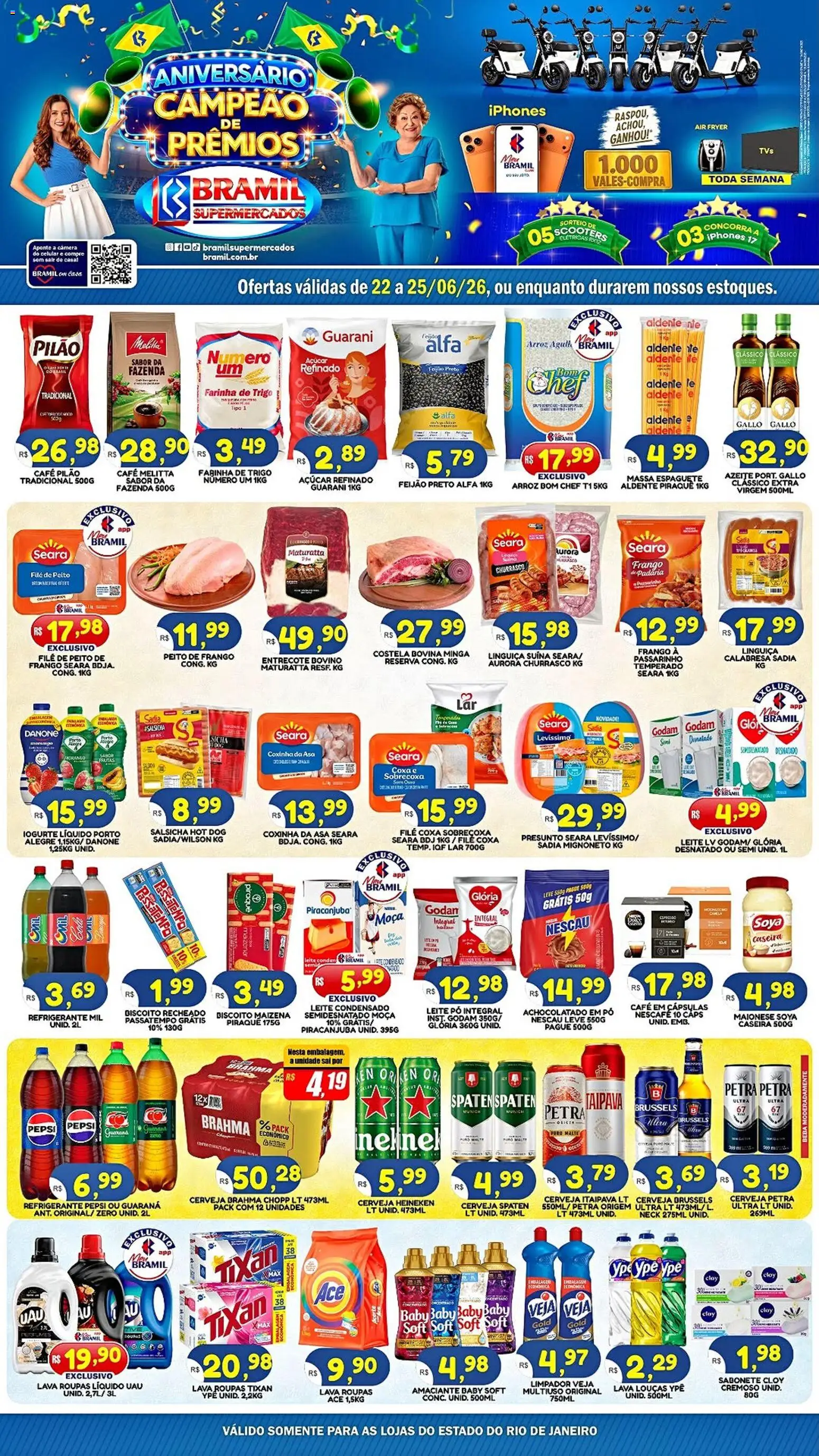 Pré-Visualização do folheto "Bramil Supermercados - Ofertas da semana" da loja Bramil Supermercados válido a partir de 22/06/2026