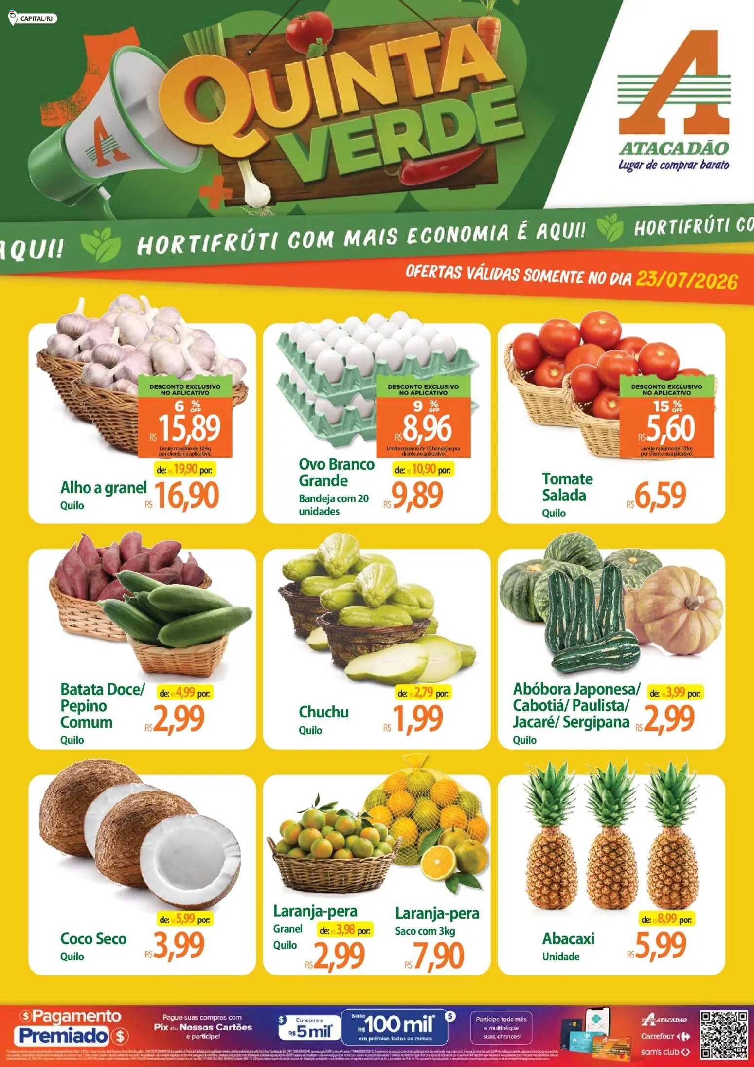 Pré-Visualização do folheto "Atacadão ofertas - RJ" da loja Atacadão válido a partir de 23/07/2026