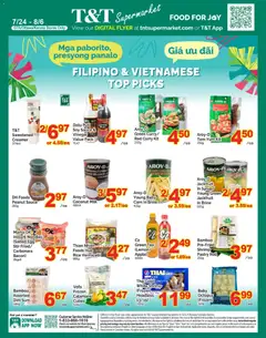 Un aperçu du dépliant T&T Supermarket flyer - Filipino & Vietnamese Top Picks du magasin T&T Supermarket est valide à partir 24 juill. 2026