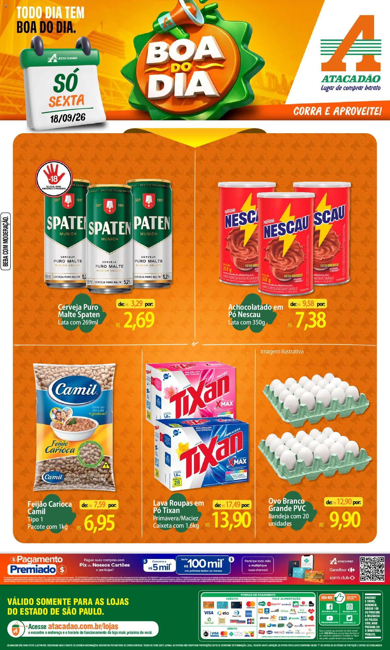 Pré-Visualização do folheto "Atacadão ofertas - SP" da loja Atacadão válido a partir de 18/09/2026