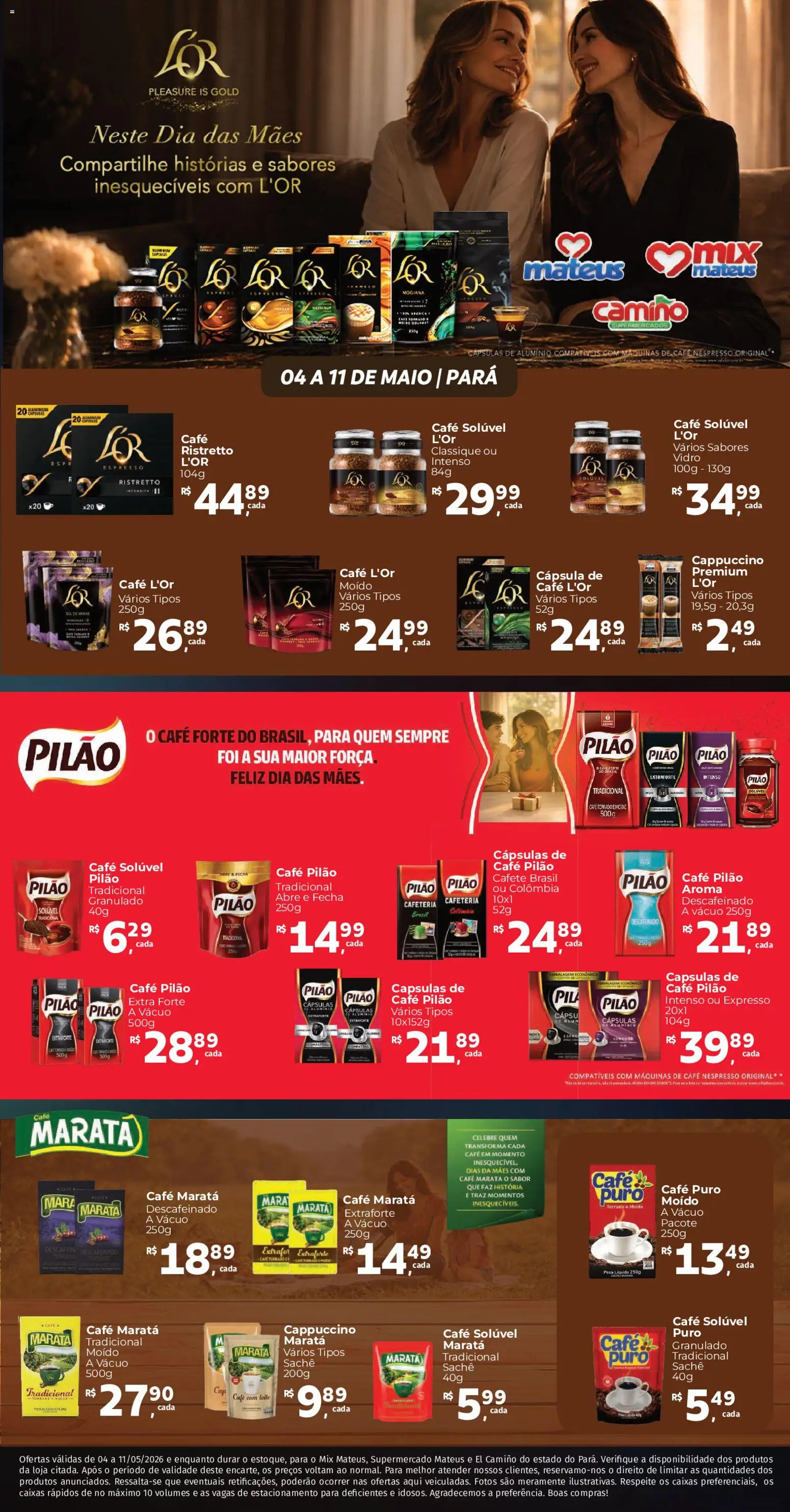 Pré-Visualização do folheto "Mateus ofertas JDE" da loja Mateus válido a partir de 04/05/2026